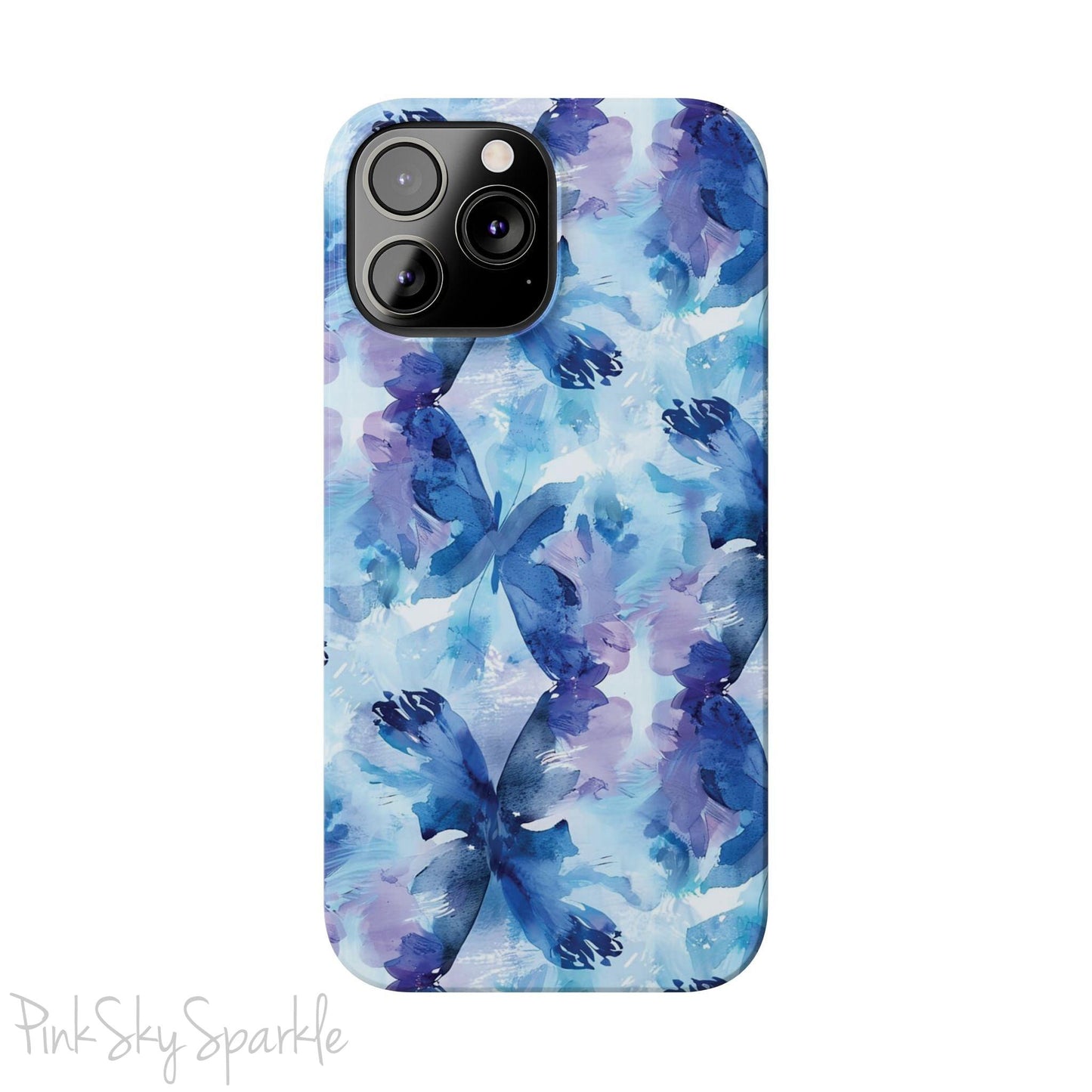 Butterfly Elegance Slim iPhone Case. Enhance your phone's style with the Butterfly Dreams Slim iPhone Case! This case features a sleek, slim design and a beautiful watercolour butterfly pattern.