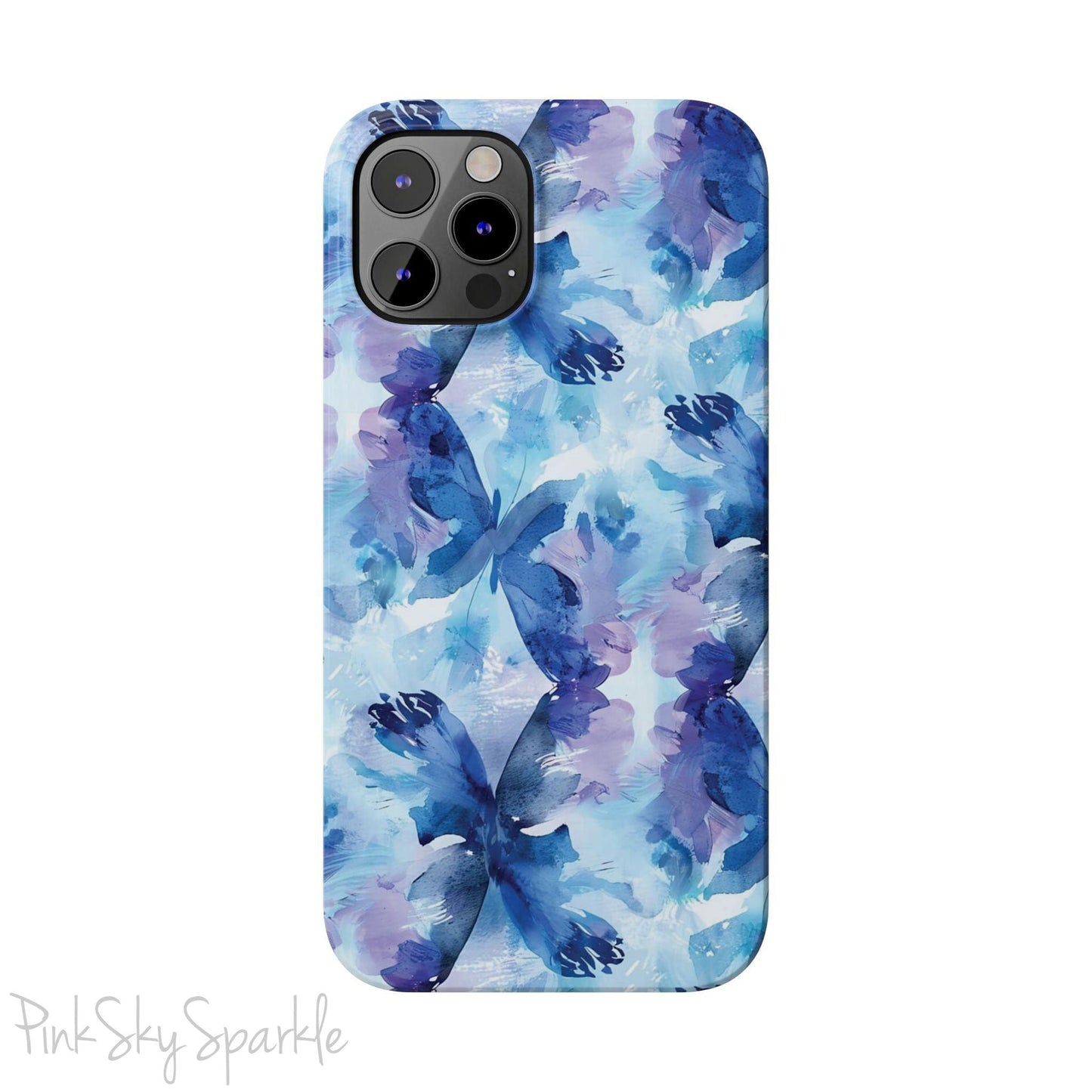 Butterfly Elegance Slim iPhone Case. Enhance your phone's style with the Butterfly Dreams Slim iPhone Case! This case features a sleek, slim design and a beautiful watercolour butterfly pattern.