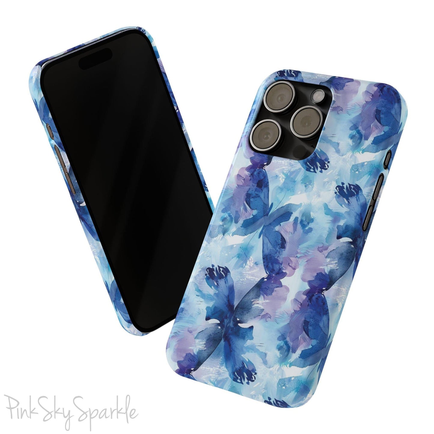 Butterfly Elegance Slim iPhone Case. Enhance your phone's style with the Butterfly Dreams Slim iPhone Case! This case features a sleek, slim design and a beautiful watercolour butterfly pattern.