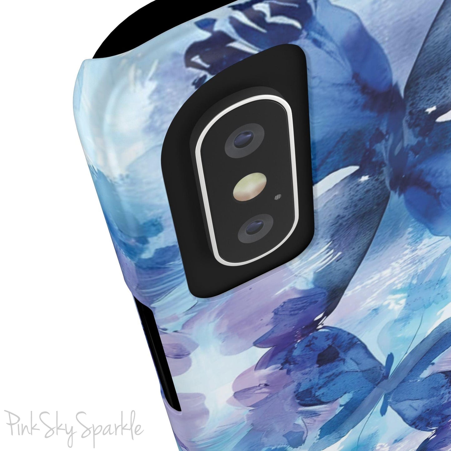 Butterfly Elegance Slim iPhone Case. Enhance your phone's style with the Butterfly Dreams Slim iPhone Case! This case features a sleek, slim design and a beautiful watercolour butterfly pattern.