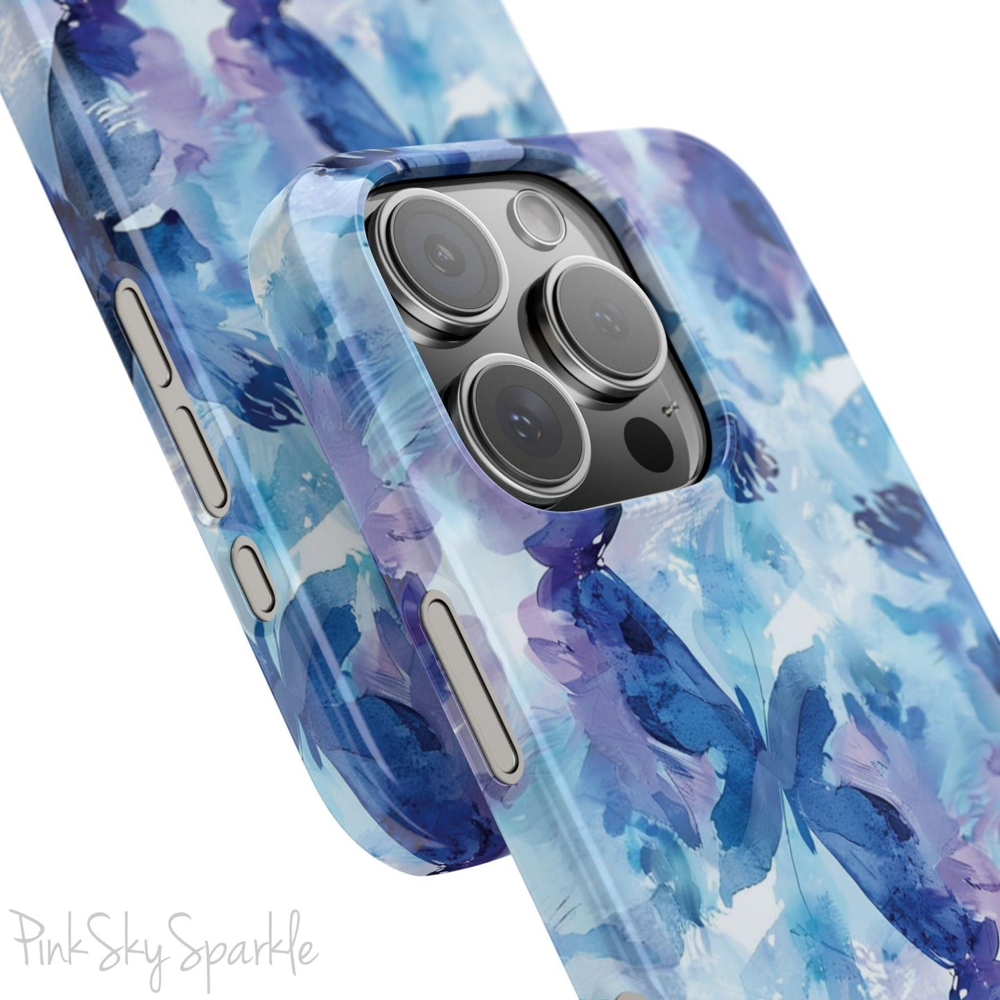 Butterfly Elegance Slim iPhone Case. Enhance your phone's style with the Butterfly Dreams Slim iPhone Case! This case features a sleek, slim design and a beautiful watercolour butterfly pattern.