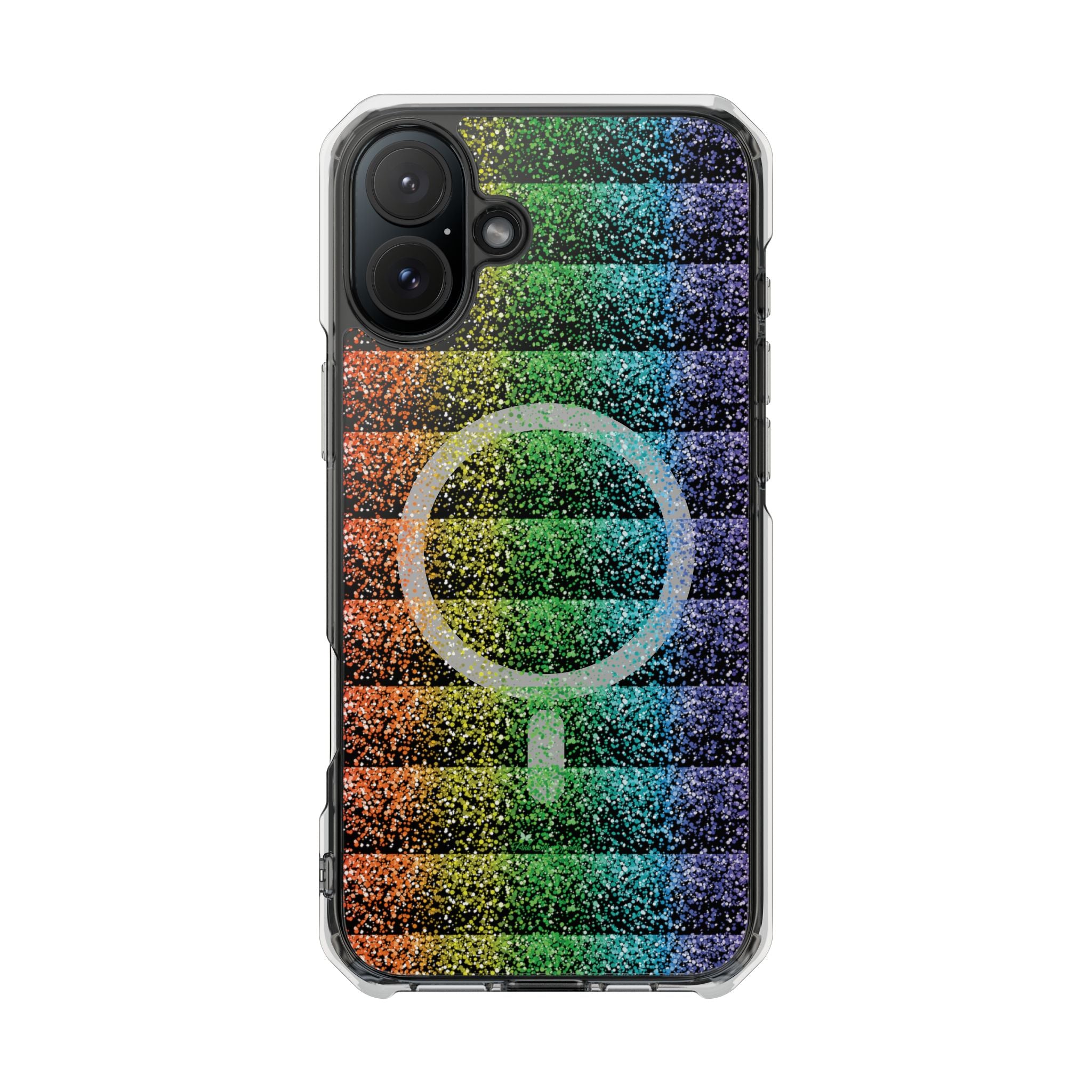 Bright, bold, and full of energy—our Confetti Glow Magnetic Clear Impact iPhone Case features a vibrant rainbow confetti design that pops against your phone. Designed for both style and protection, this case adds a fun, colorful touch while keeping your device safe.