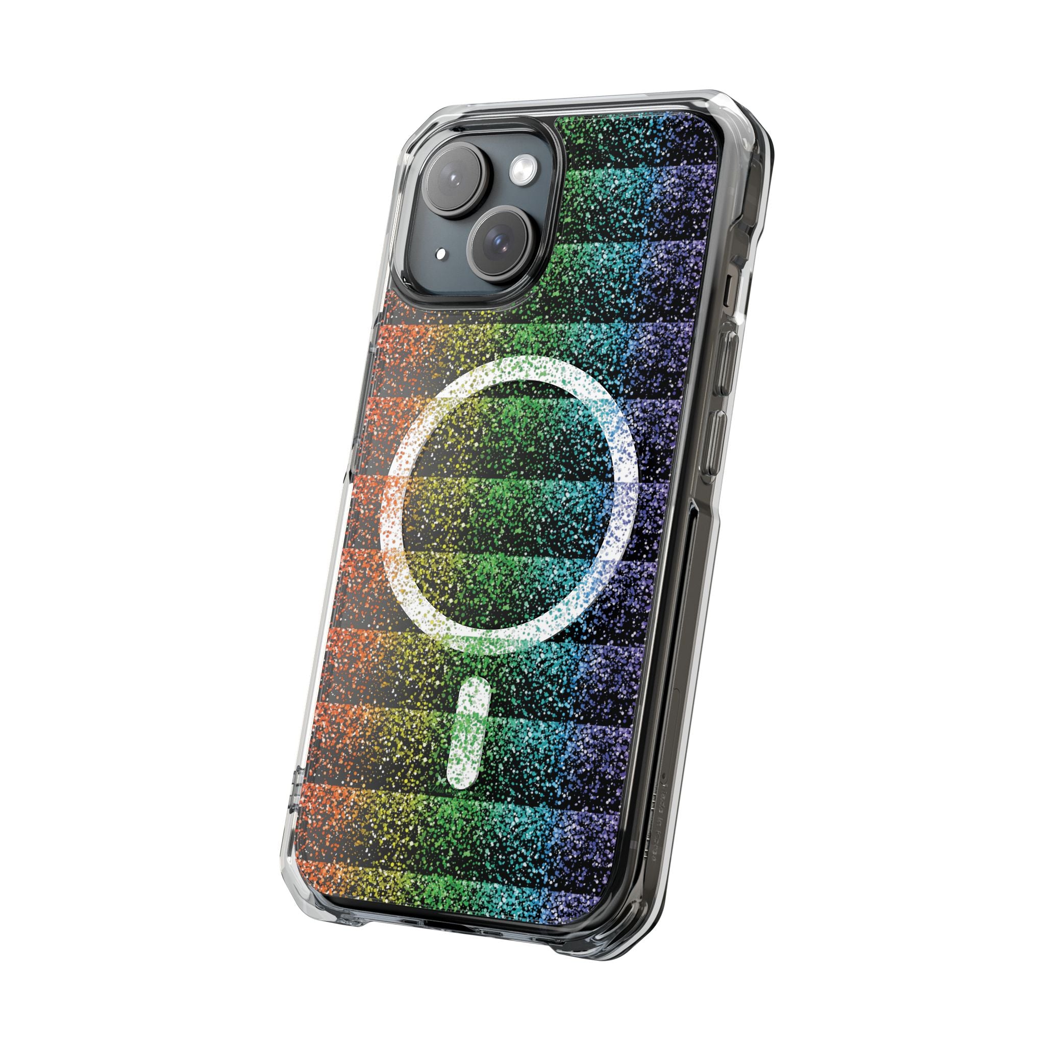 Bright, bold, and full of energy—our Confetti Glow Magnetic Clear Impact iPhone Case features a vibrant rainbow confetti design that pops against your phone. Designed for both style and protection, this case adds a fun, colorful touch while keeping your device safe.