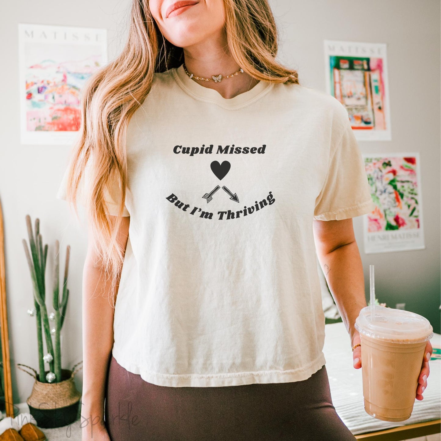 Cupid Missed But I'm Thriving Women's Boxy Fit T-shirt
