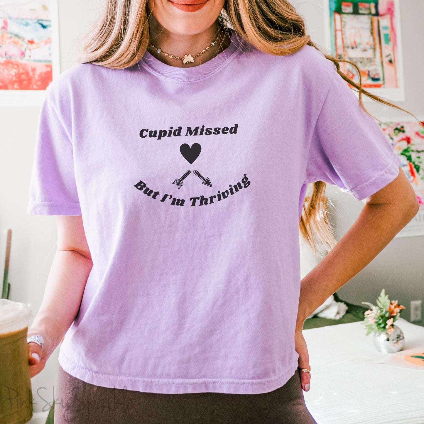 Cupid Missed But I'm Thriving Women's Boxy Fit T-shirt