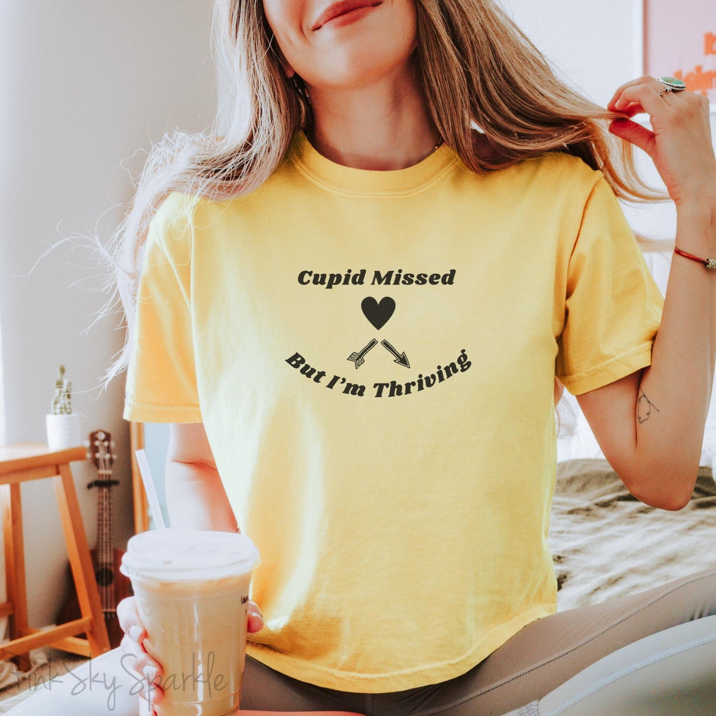 Cupid Missed But I'm Thriving Women's Boxy Fit T-shirt