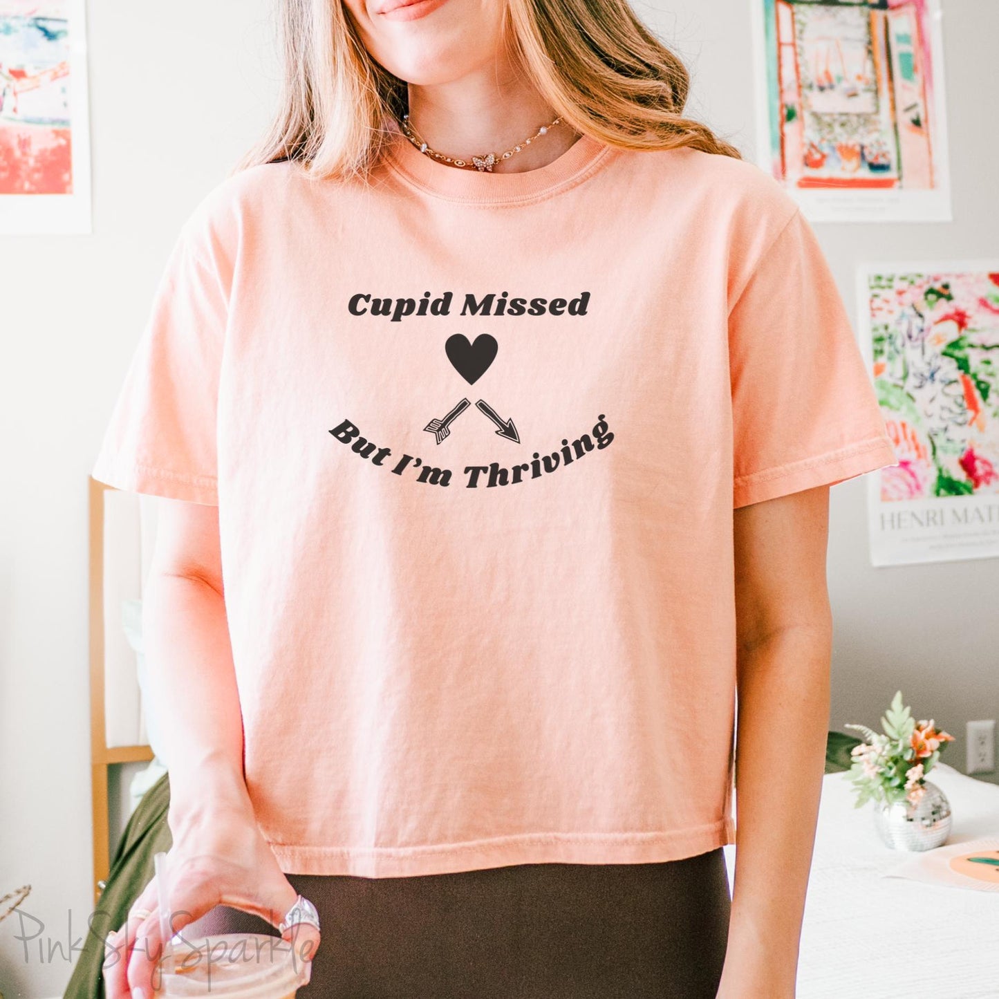 Cupid Missed But I'm Thriving Women's Boxy Fit T-shirt