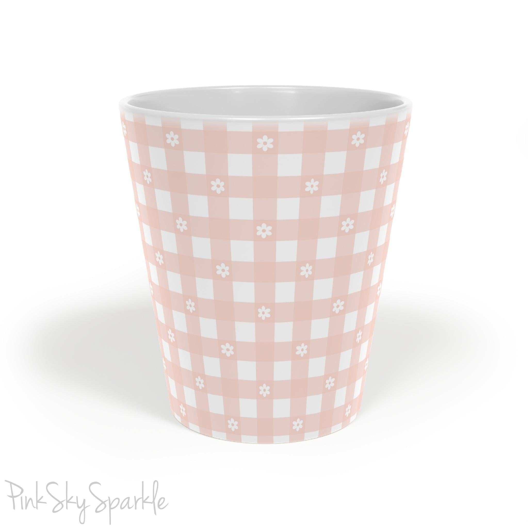 Daisy Plaid Latte Mug