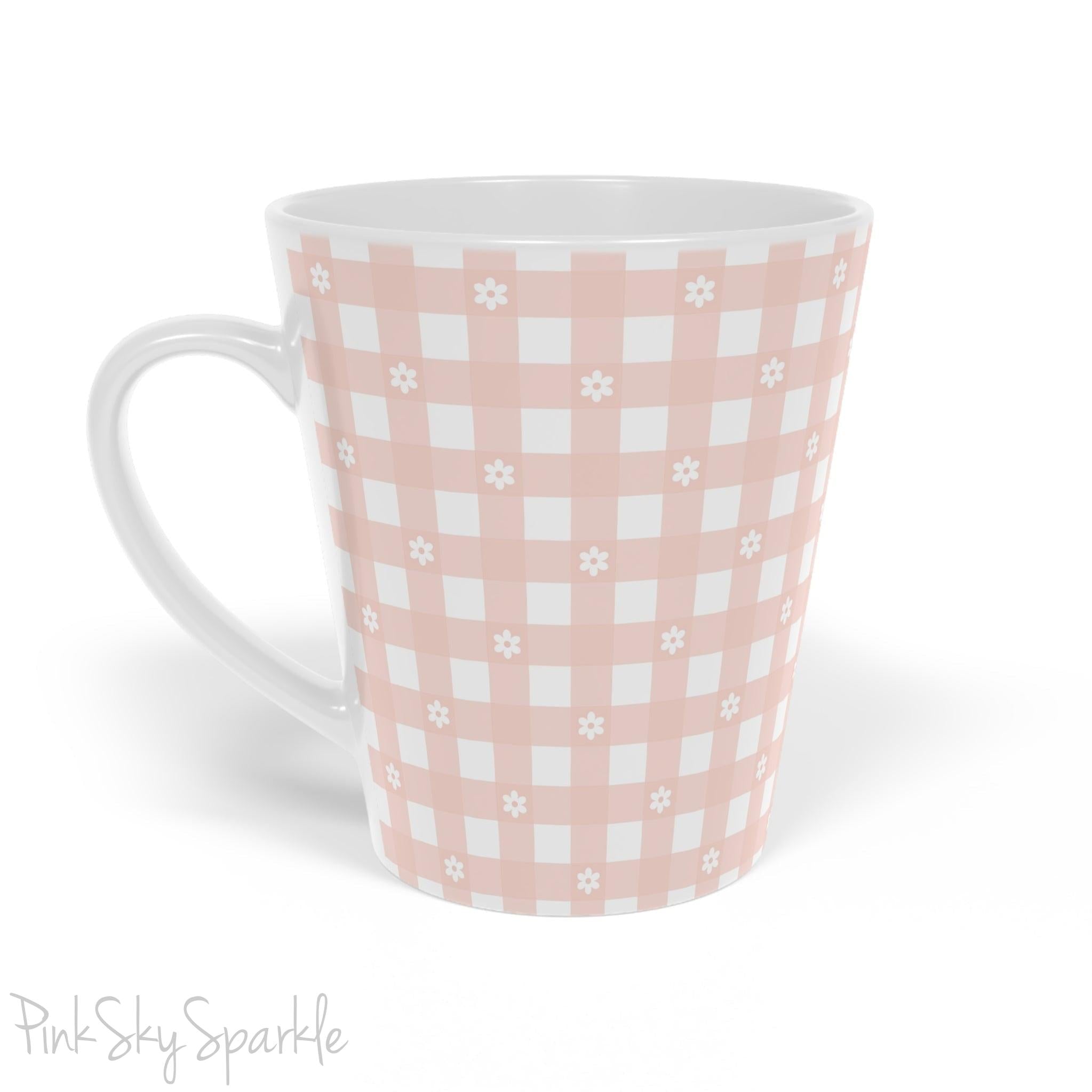 Daisy Plaid Latte Mug