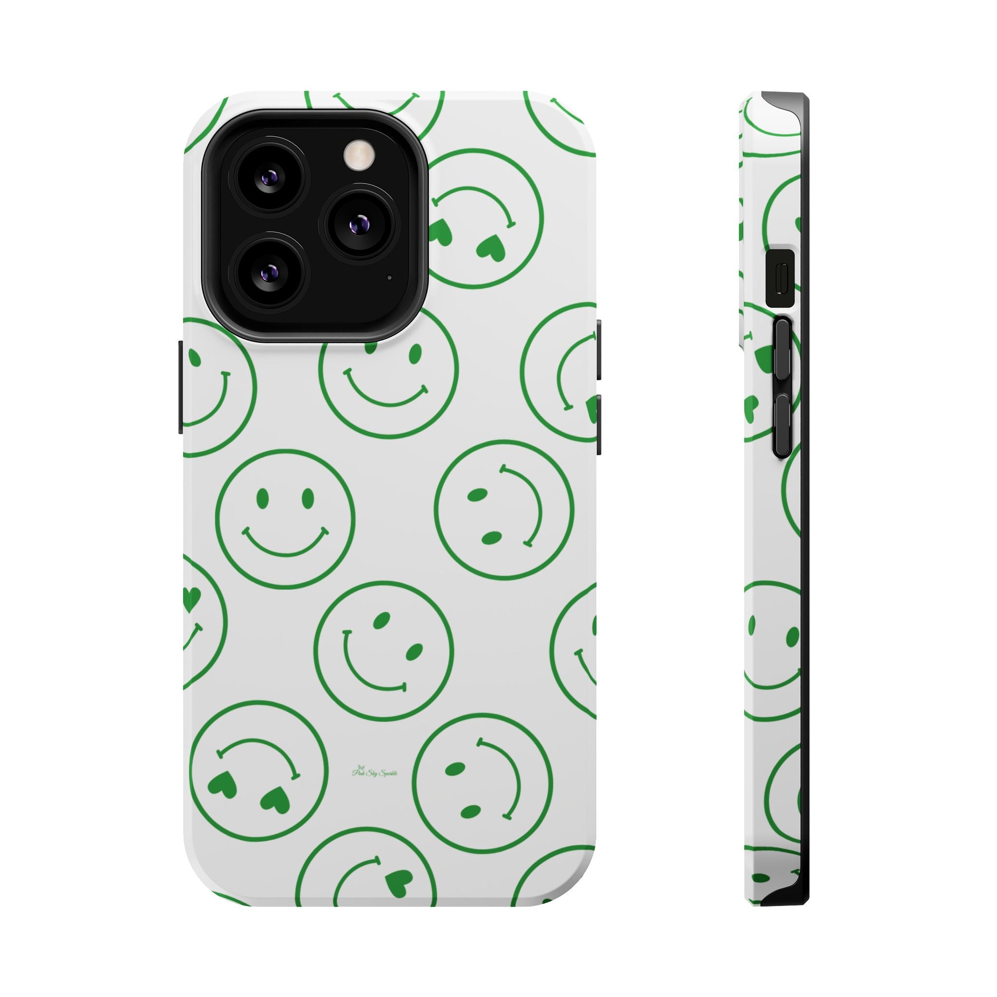Green Smilies Magnetic iPhone Case