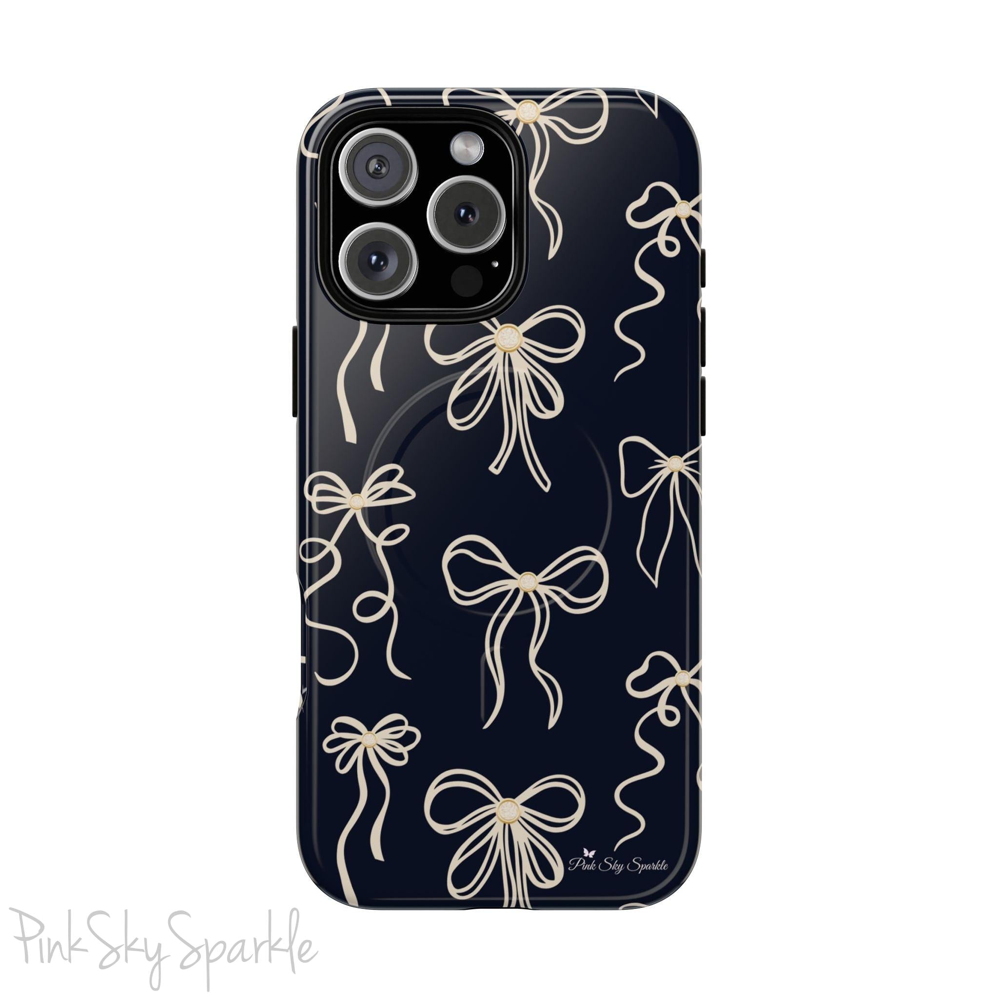 Midnight Bows Magnetic iPhone Case