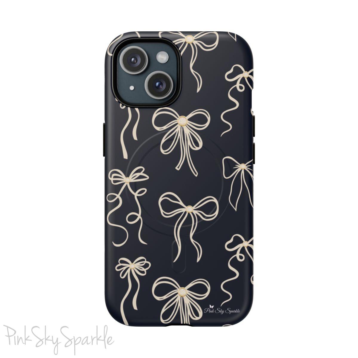 Midnight Bows Magnetic iPhone Case