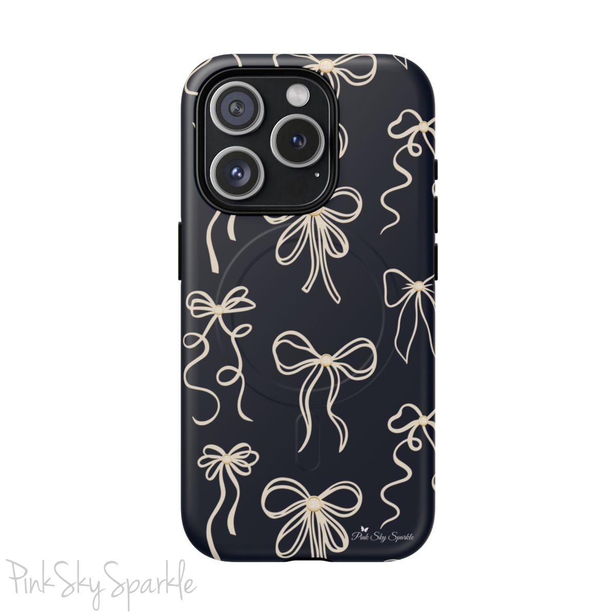 Midnight Bows Magnetic iPhone Case