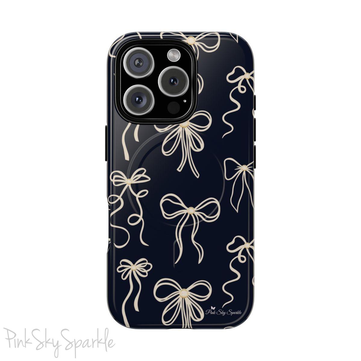 Midnight Bows Magnetic iPhone Case