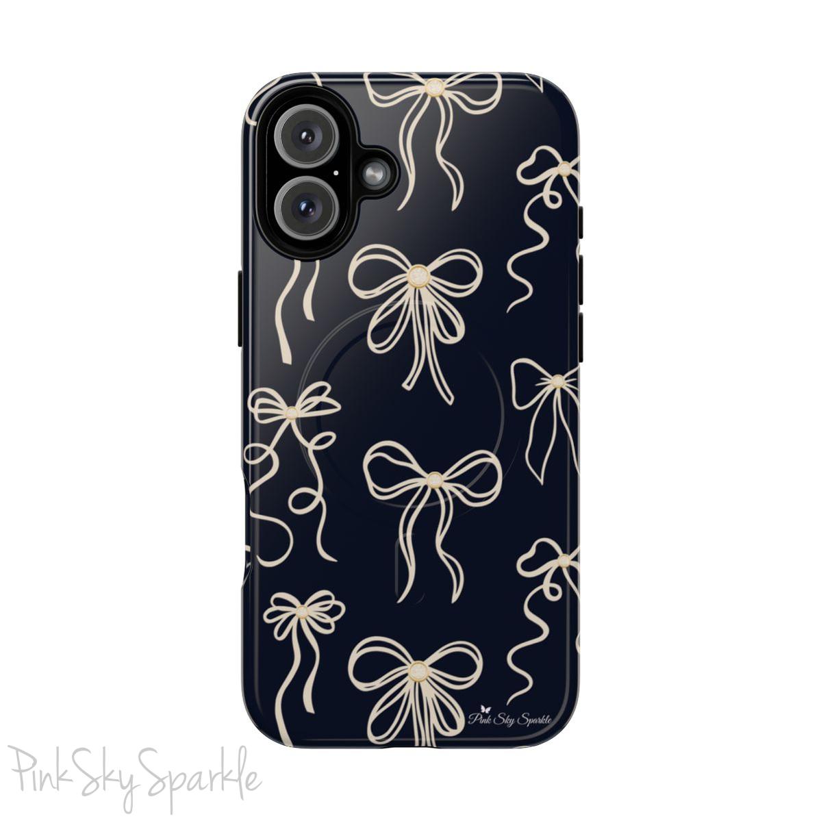 Midnight Bows Magnetic iPhone Case