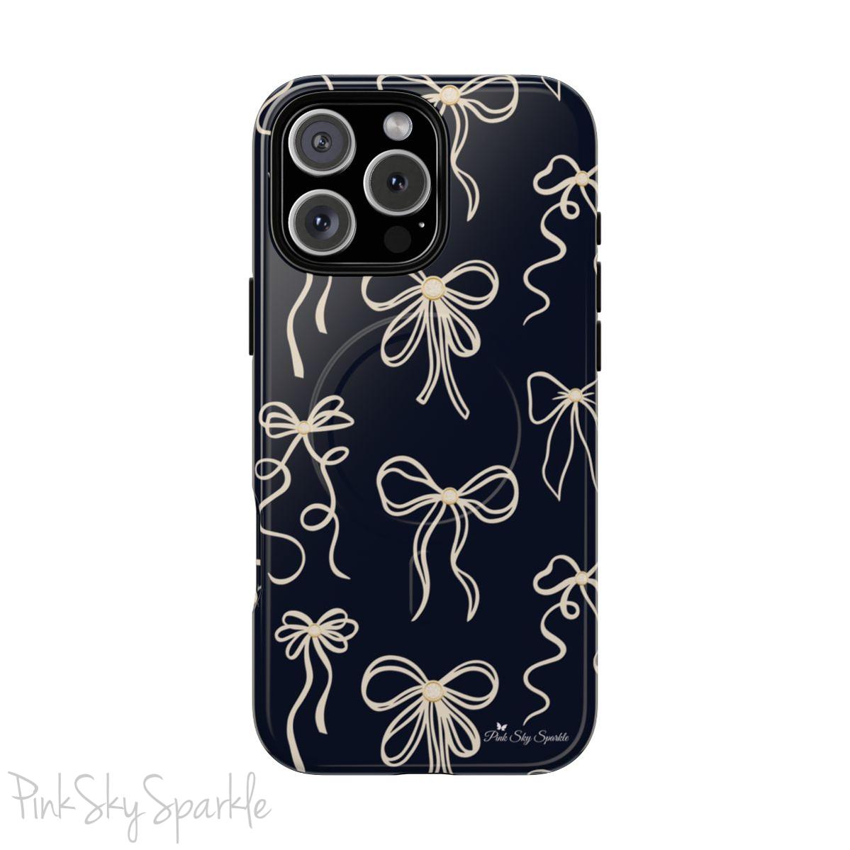 Midnight Bows Magnetic iPhone Case