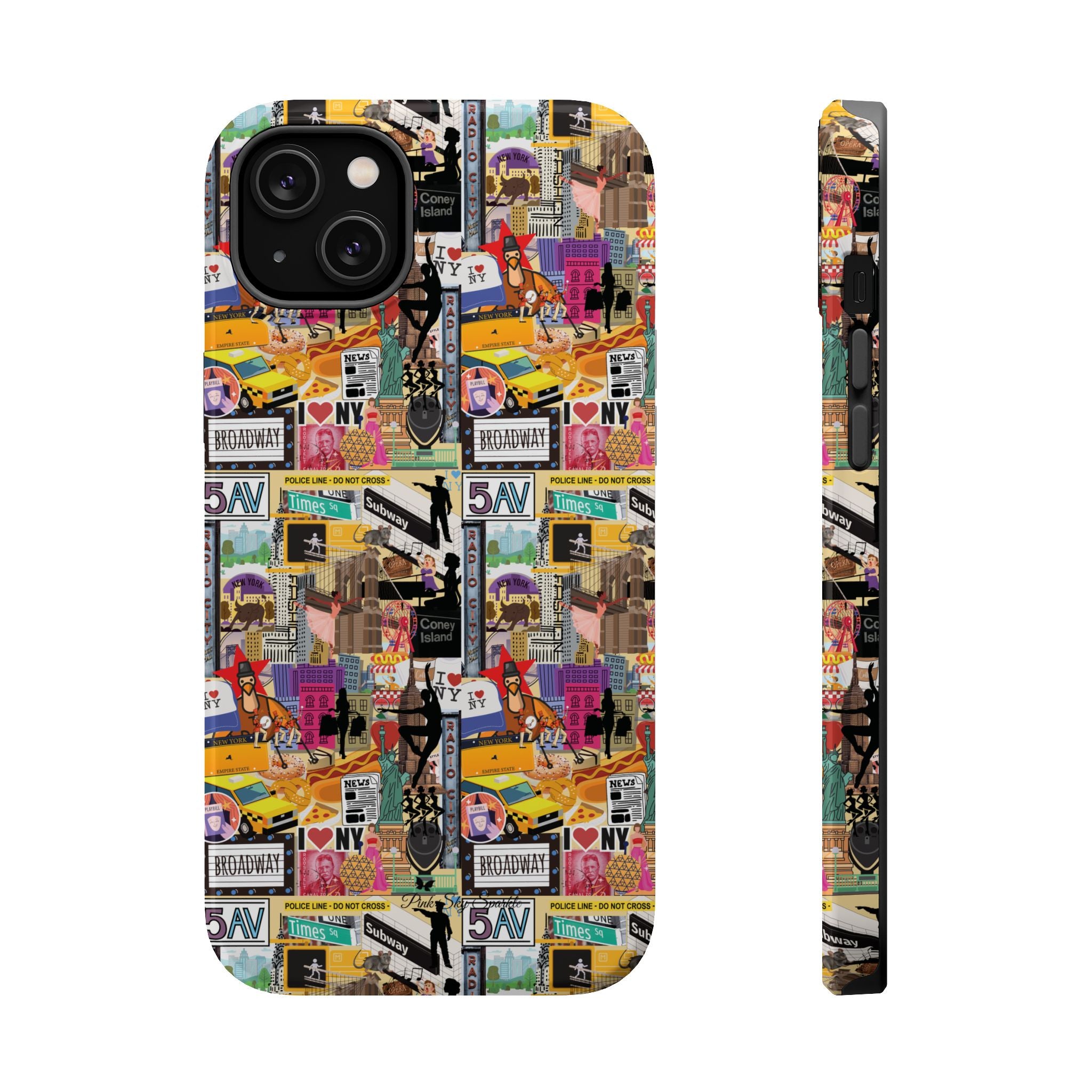 Vibrant New York New York Magnetic iPhone Case. New York City themed phone case.