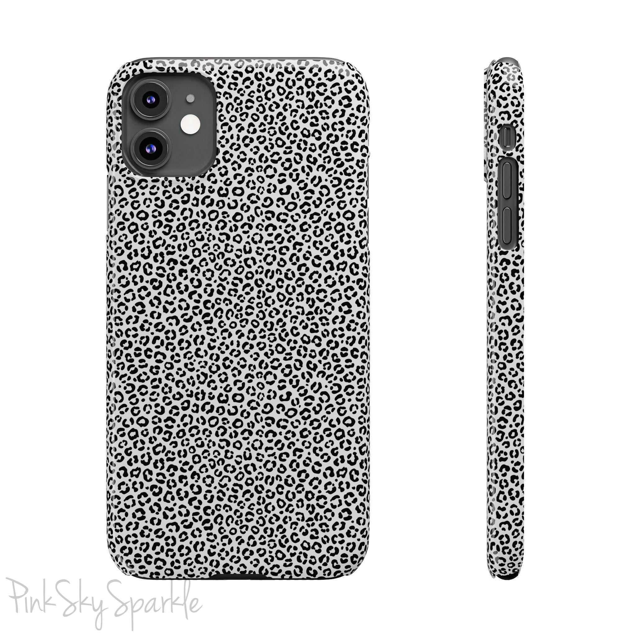 Noir Leopard Slim iPhone Case