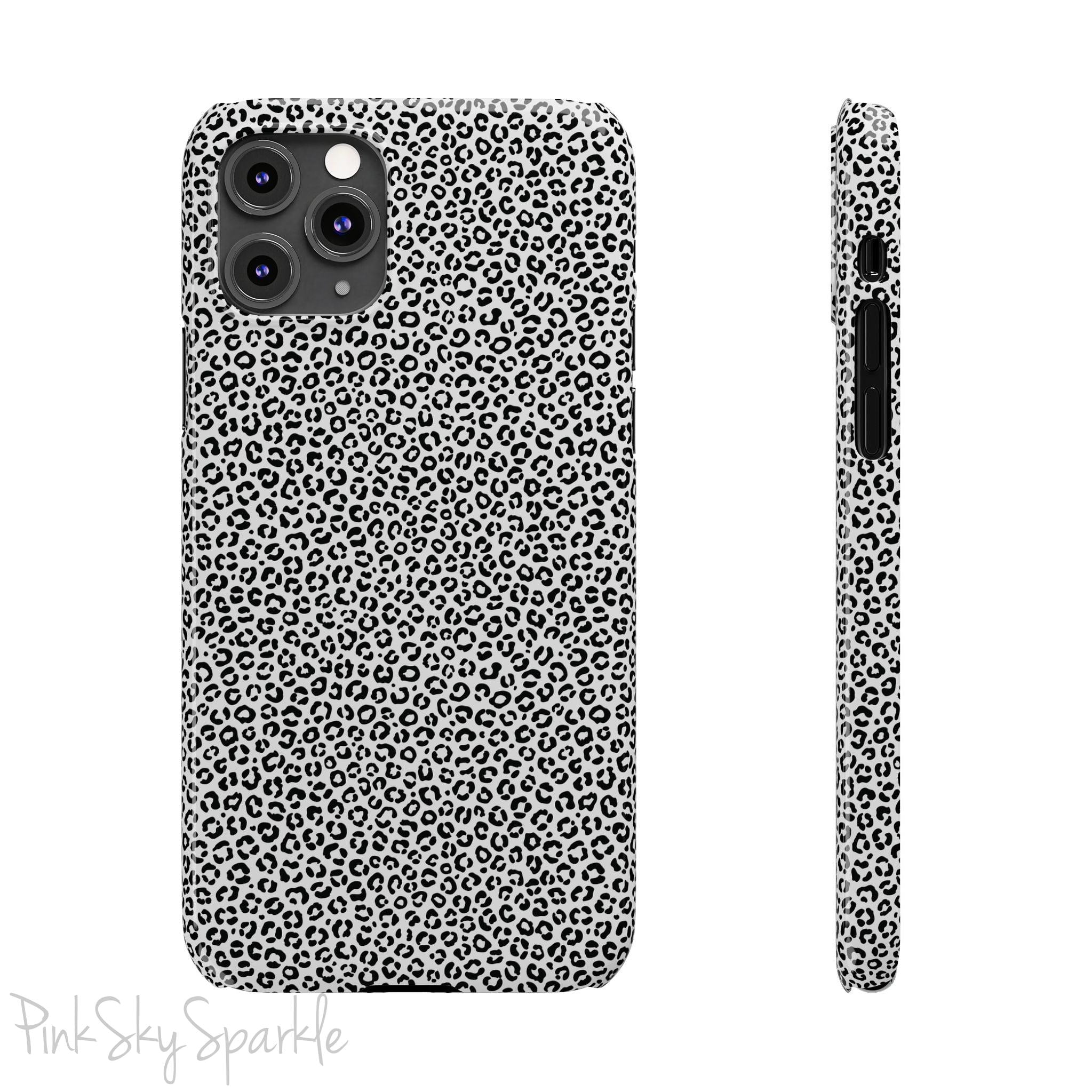 Noir Leopard Slim iPhone Case