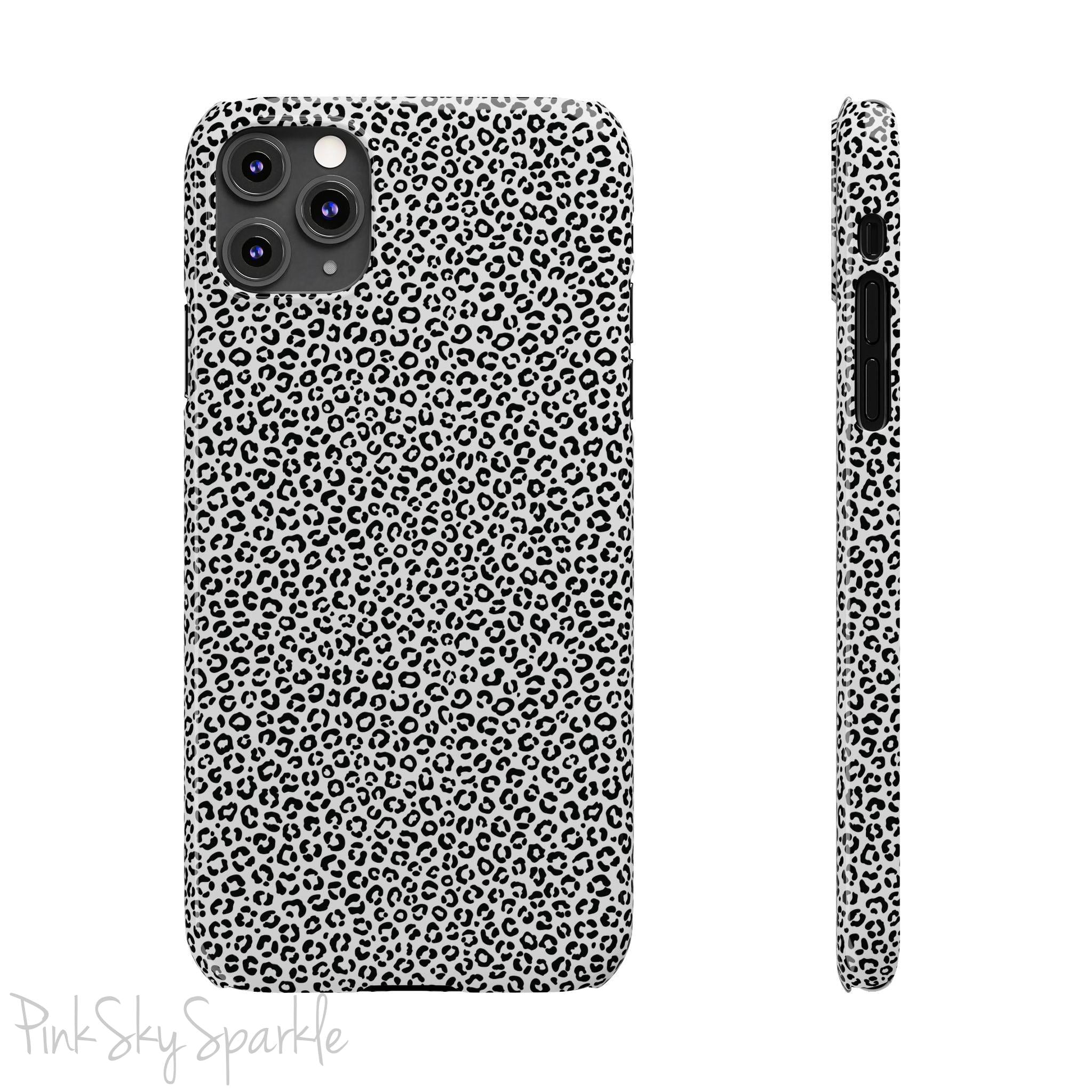 Noir Leopard Slim iPhone Case
