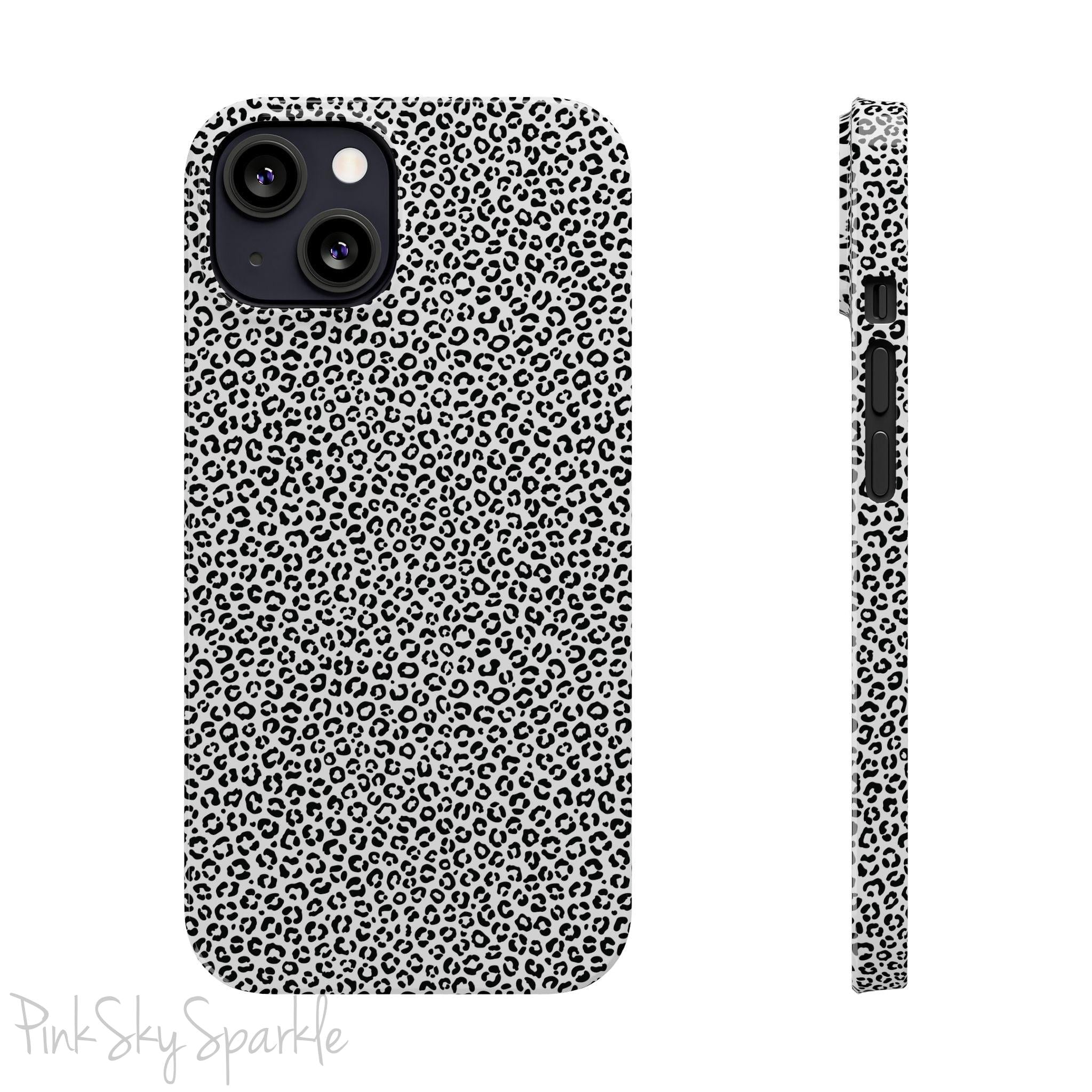 Noir Leopard Slim iPhone Case