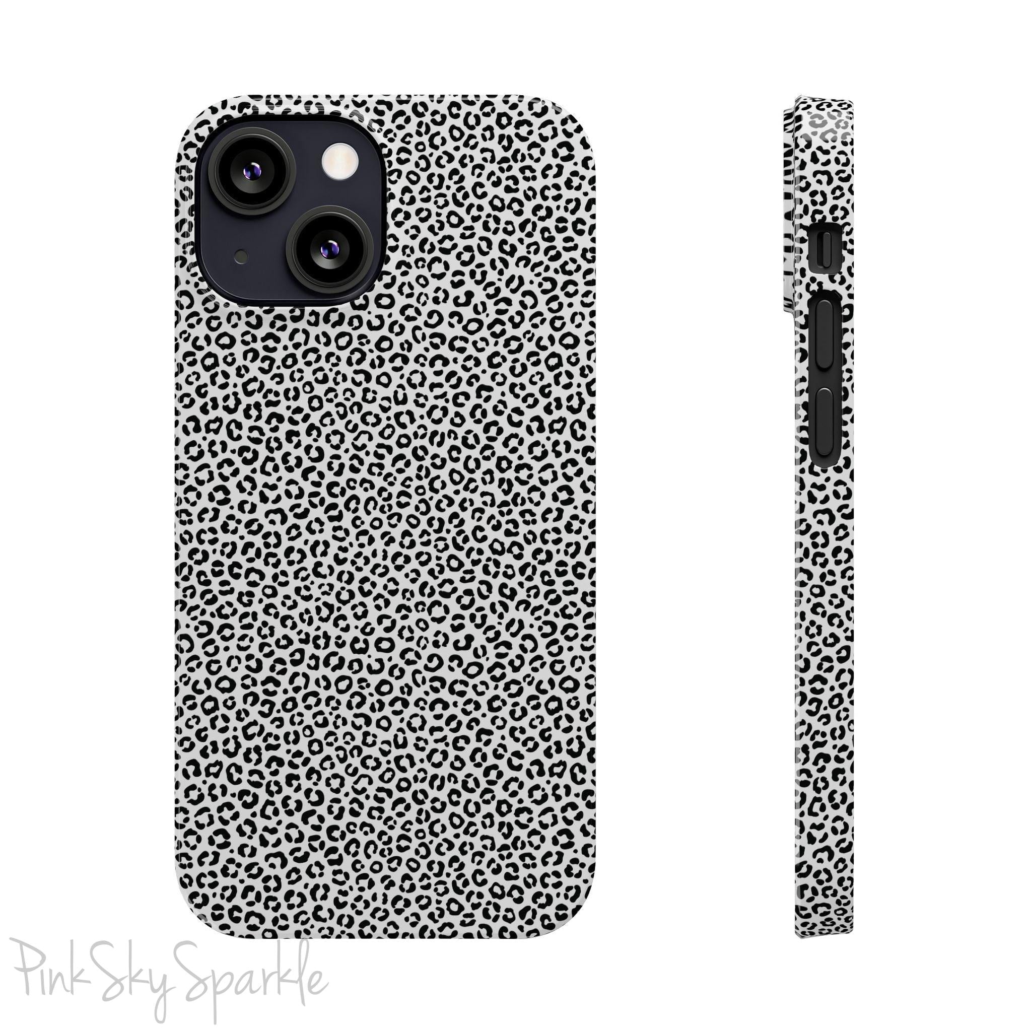 Noir Leopard Slim iPhone Case