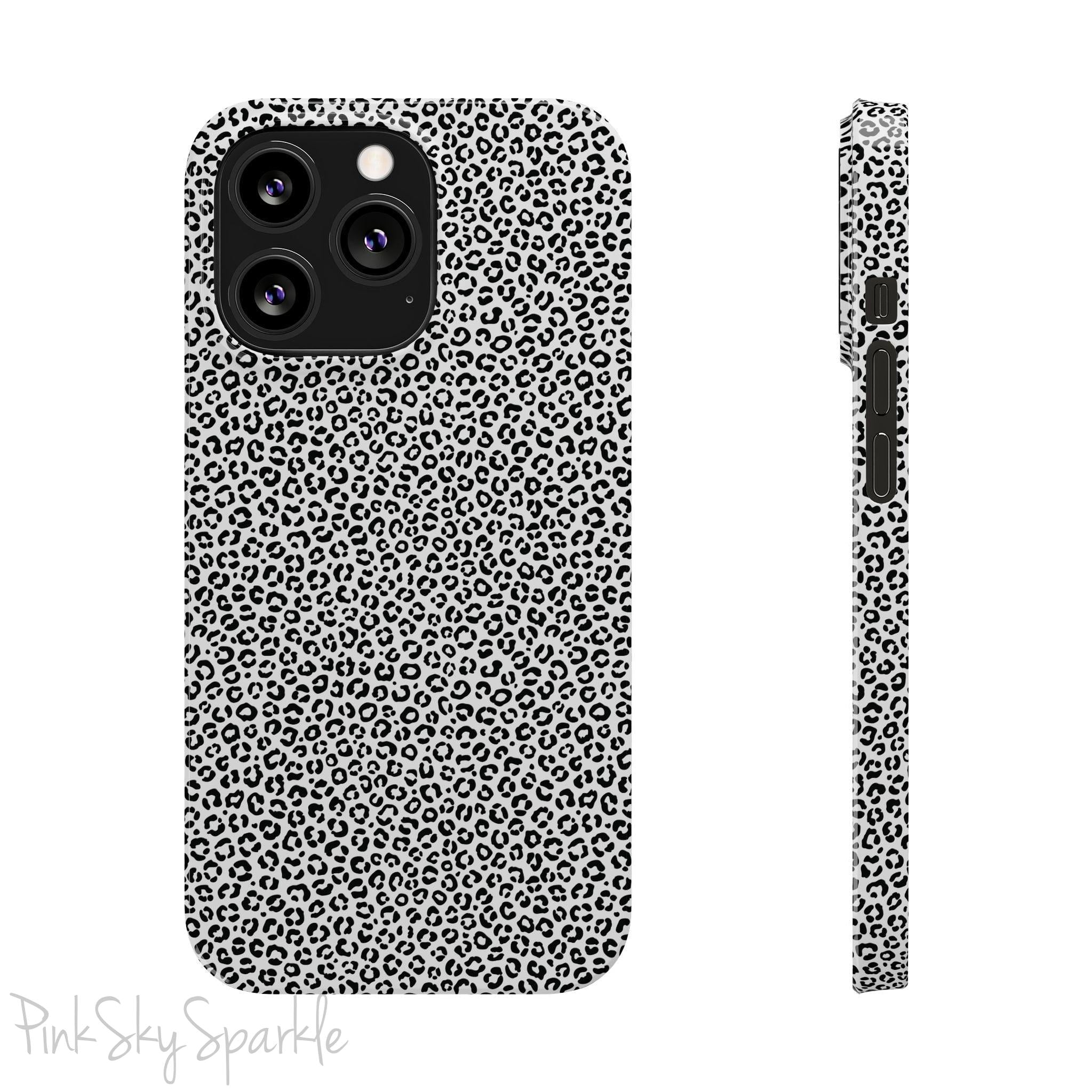 Noir Leopard Slim iPhone Case