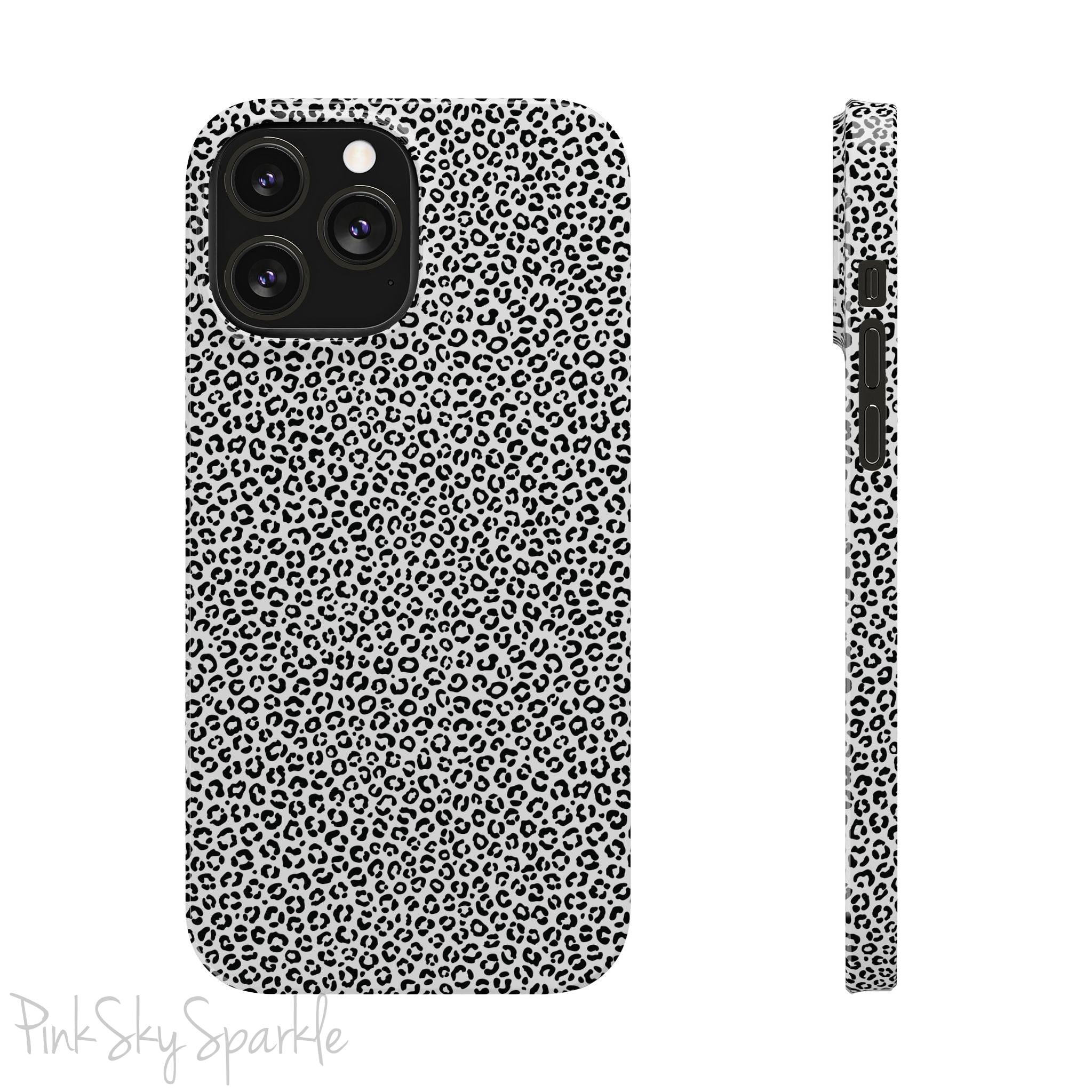 Noir Leopard Slim iPhone Case