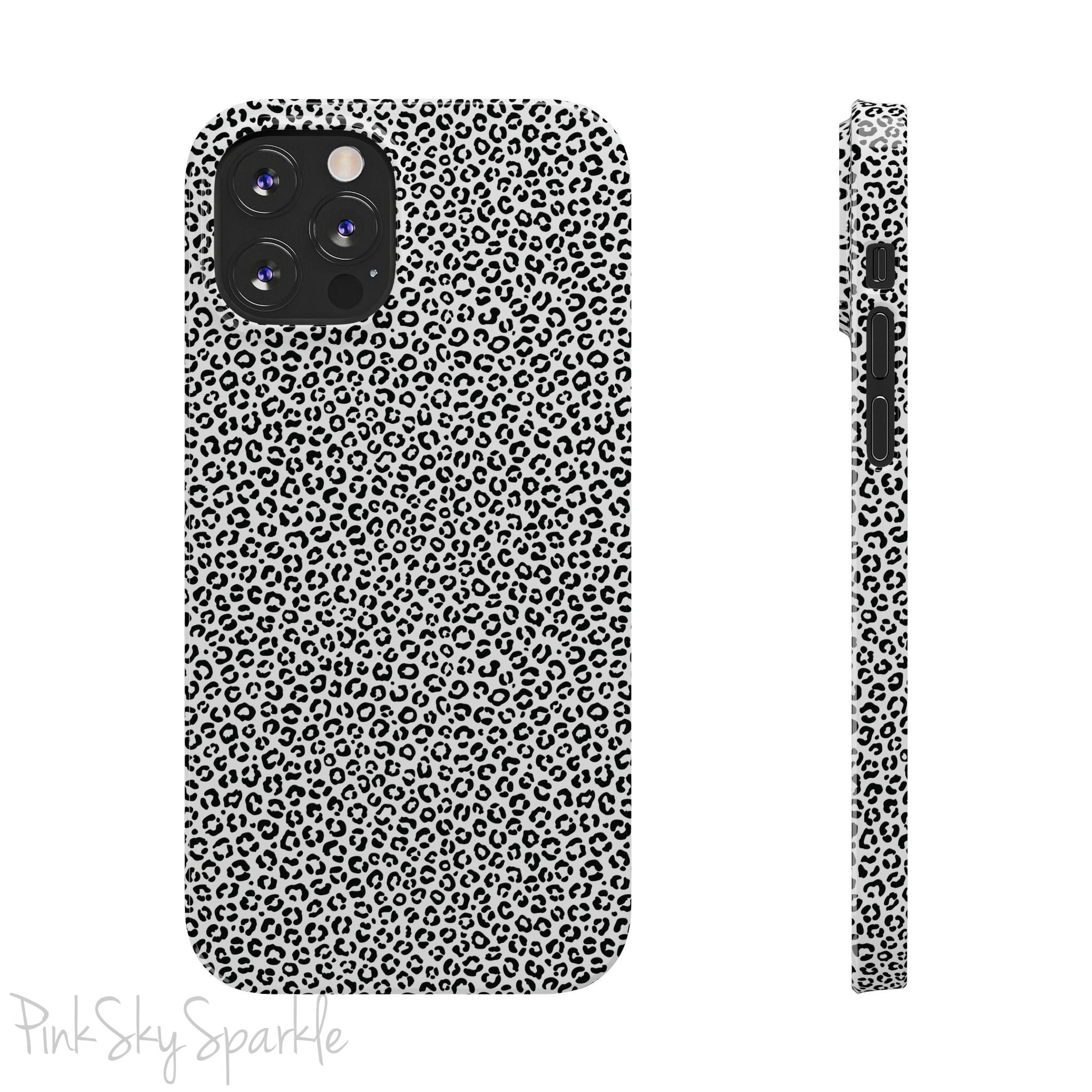 Noir Leopard Slim iPhone Case