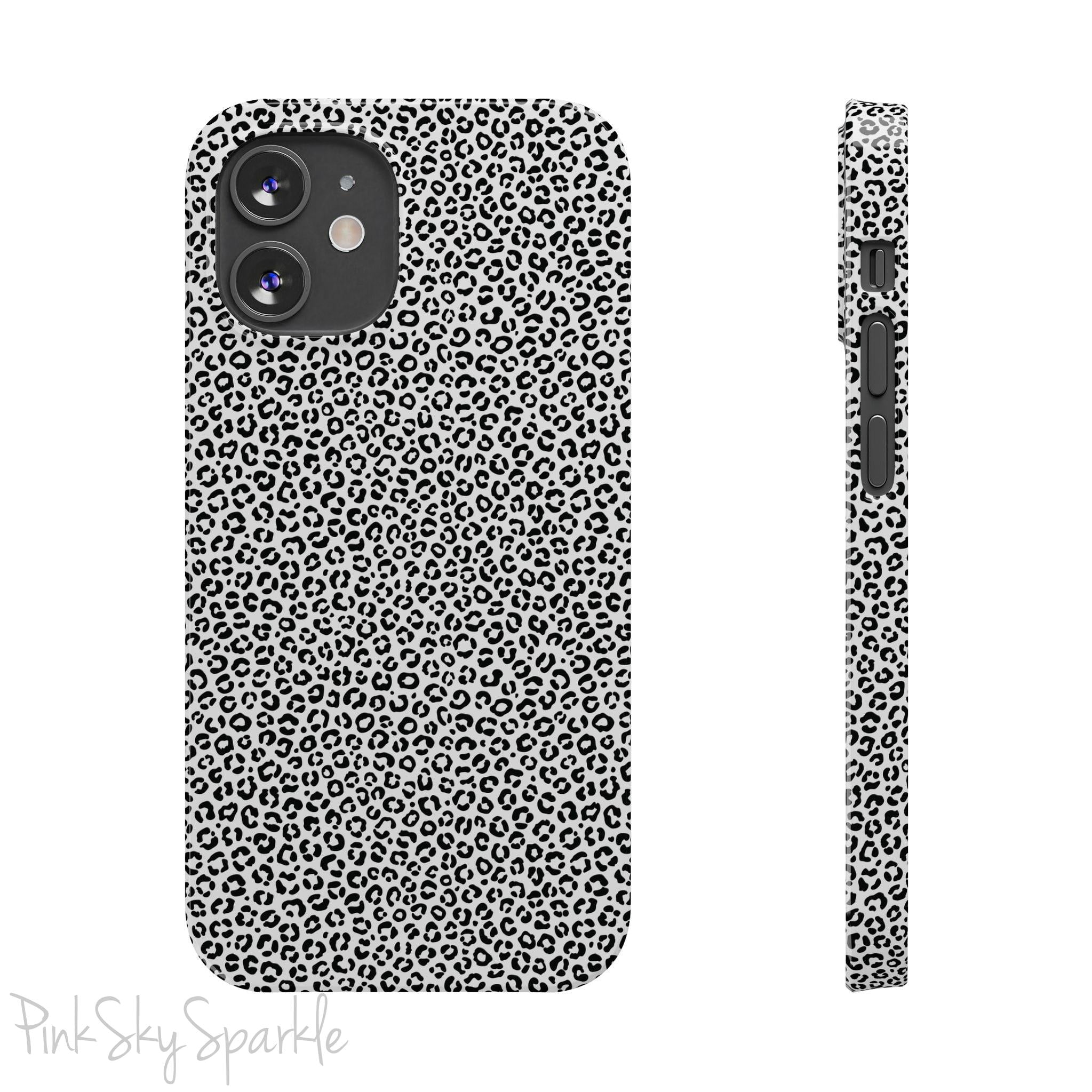 Noir Leopard Slim iPhone Case
