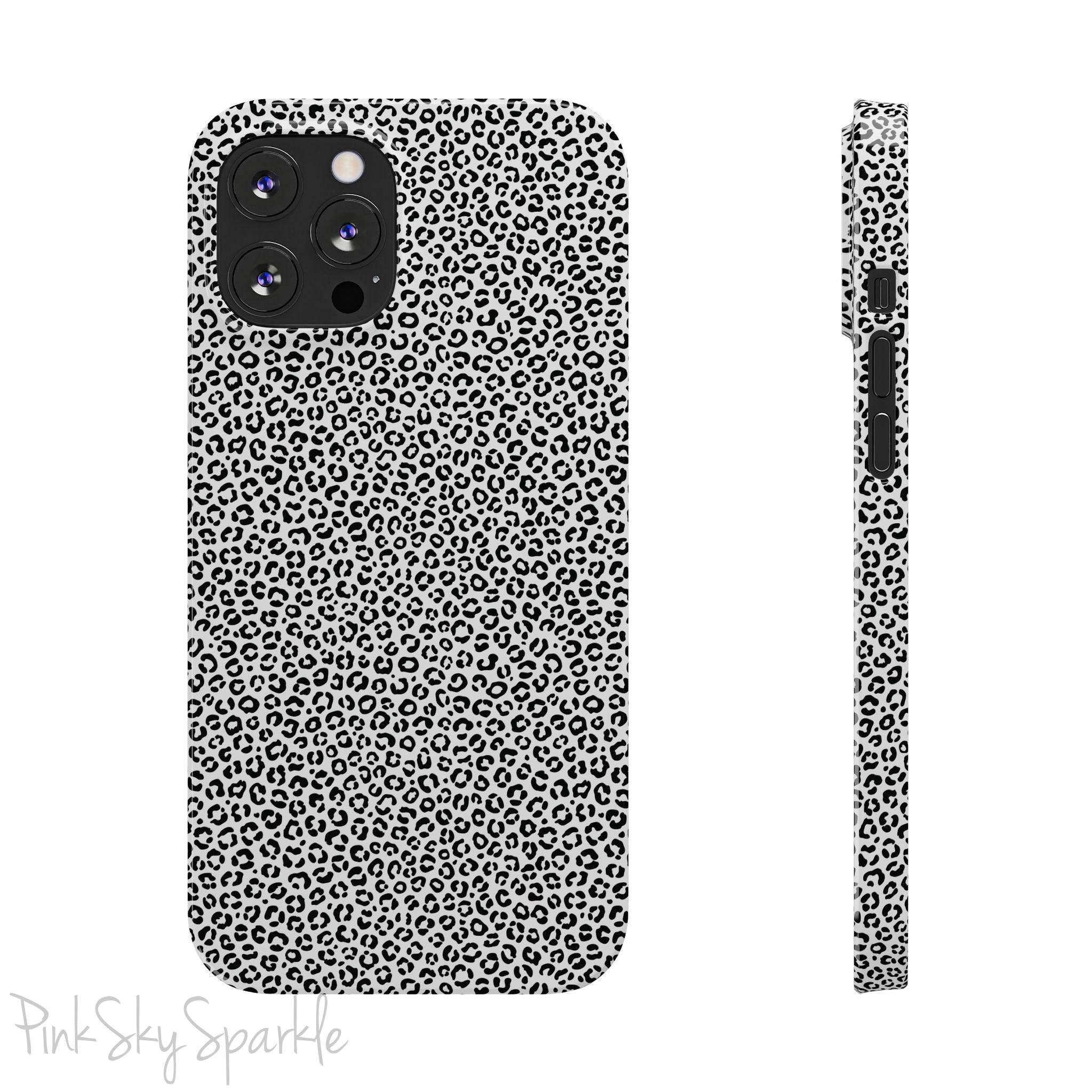 Noir Leopard Slim iPhone Case
