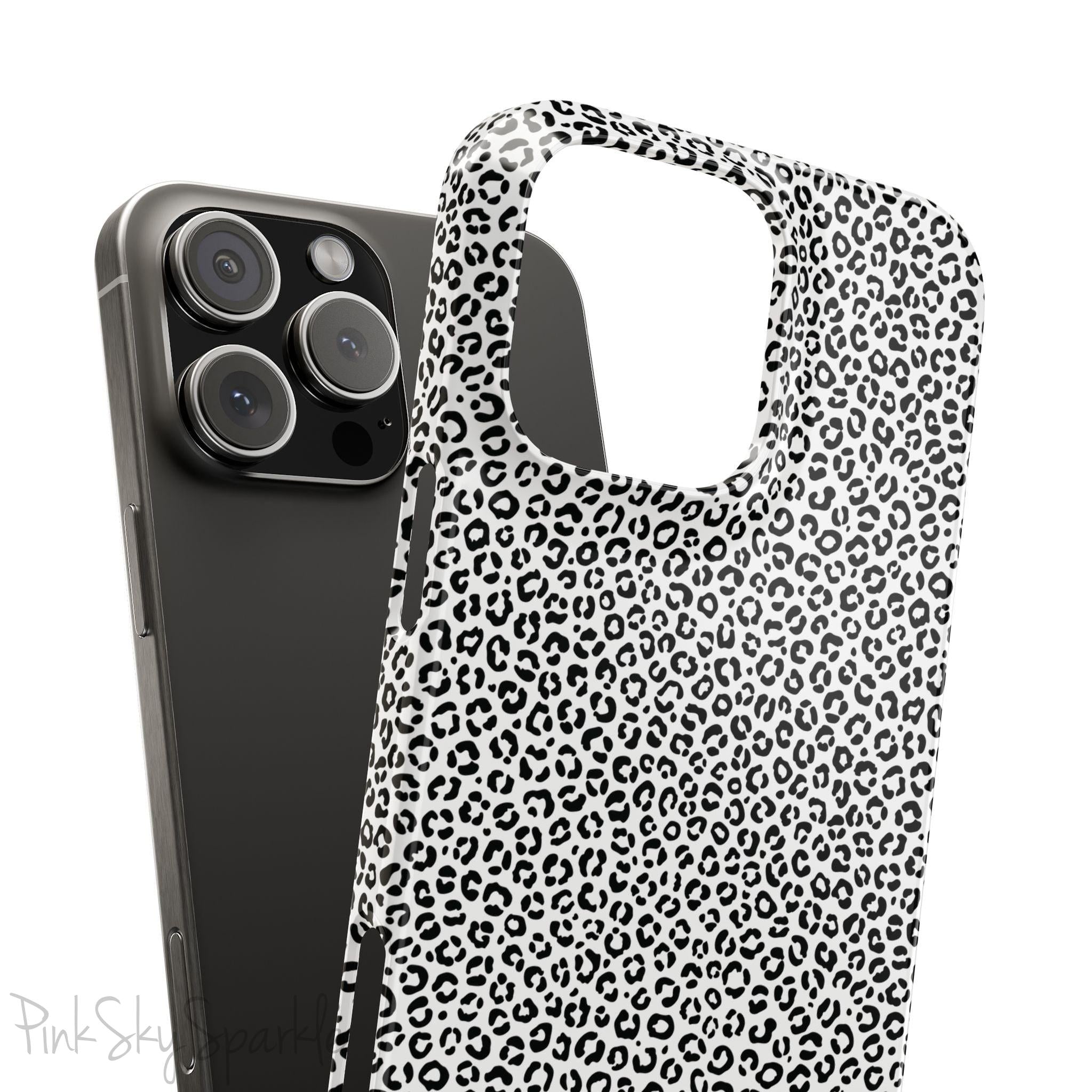 Noir Leopard Slim iPhone Case