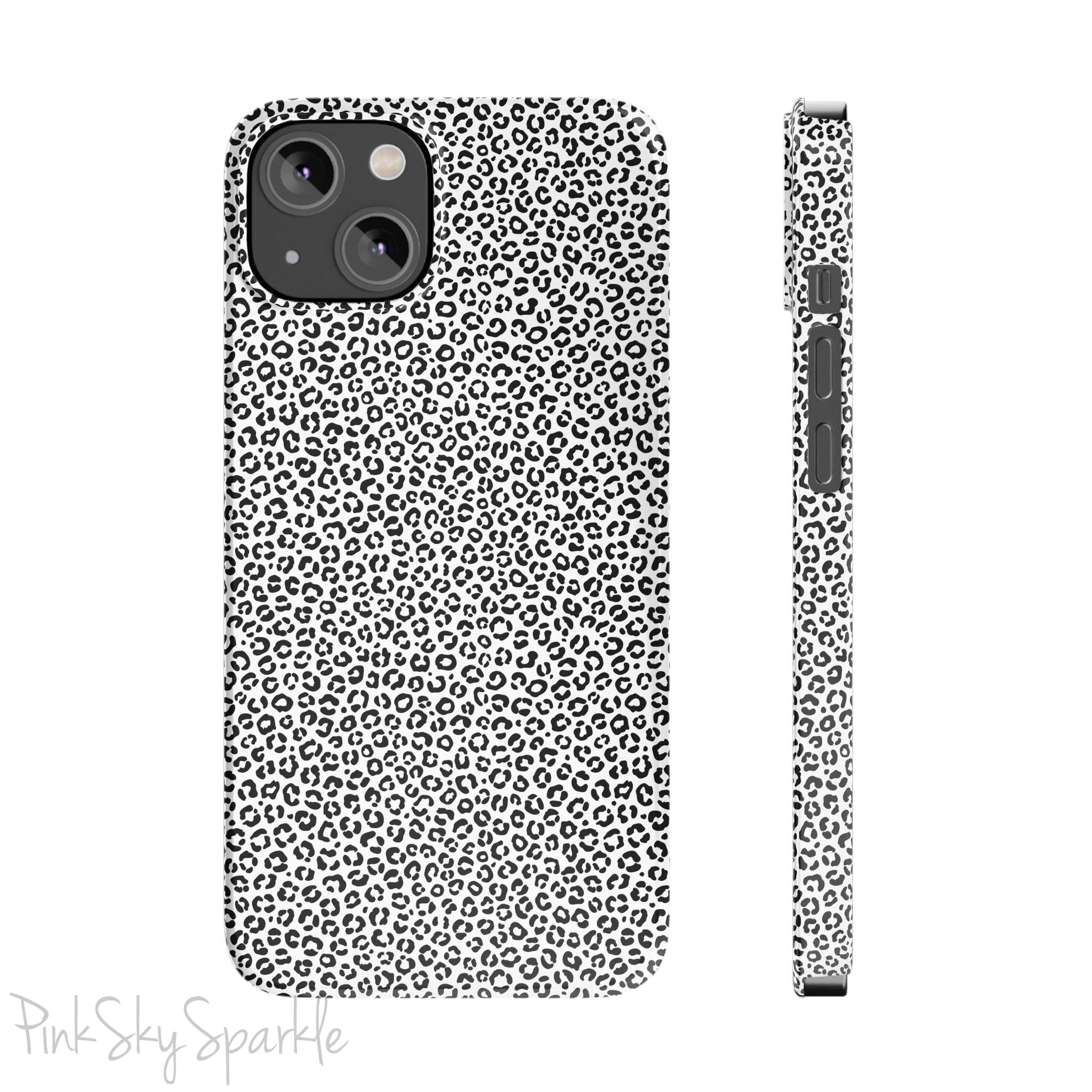 Noir Leopard Slim iPhone Case