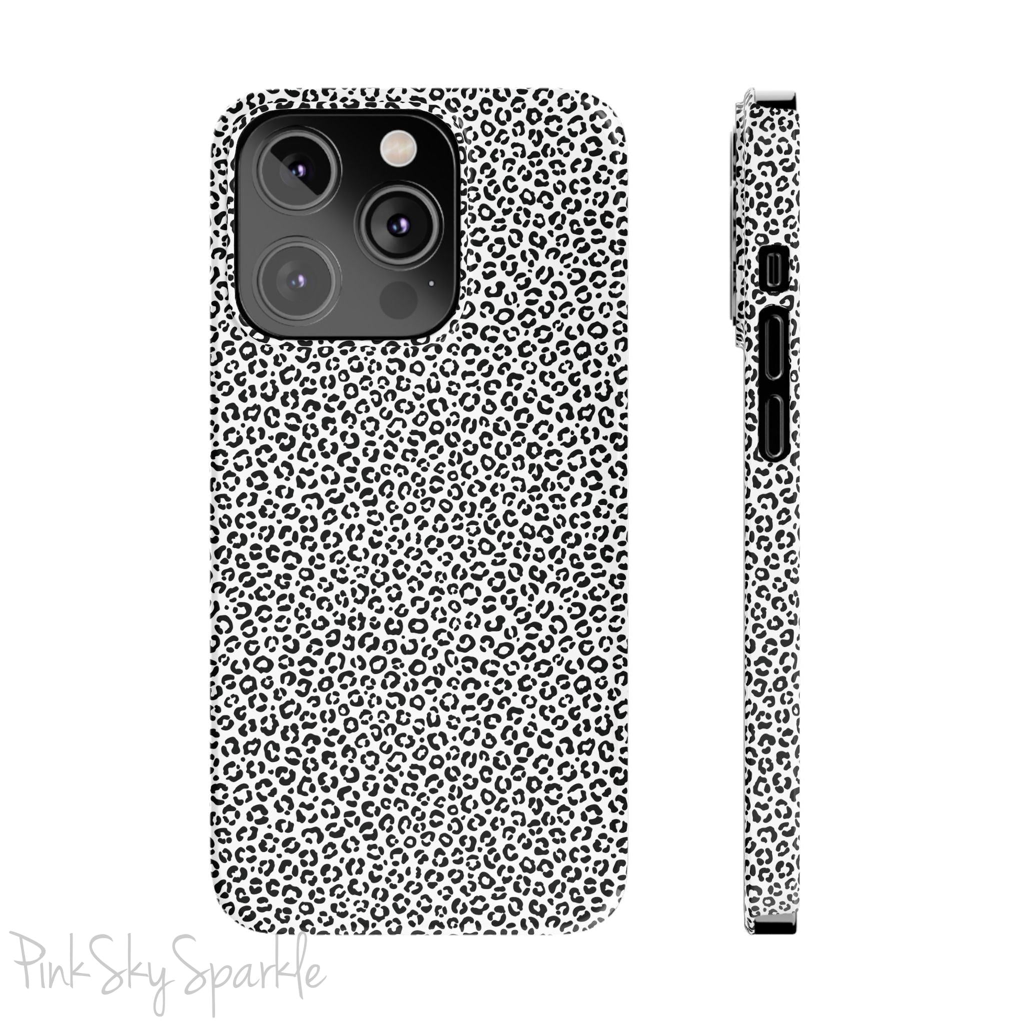 Noir Leopard Slim iPhone Case