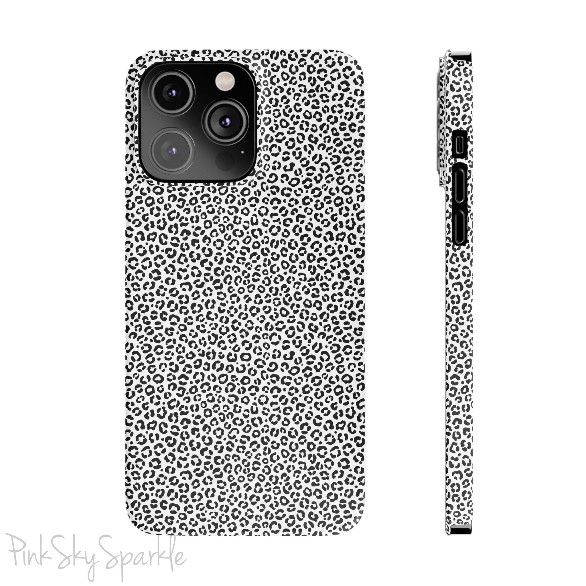 Noir Leopard Slim iPhone Case