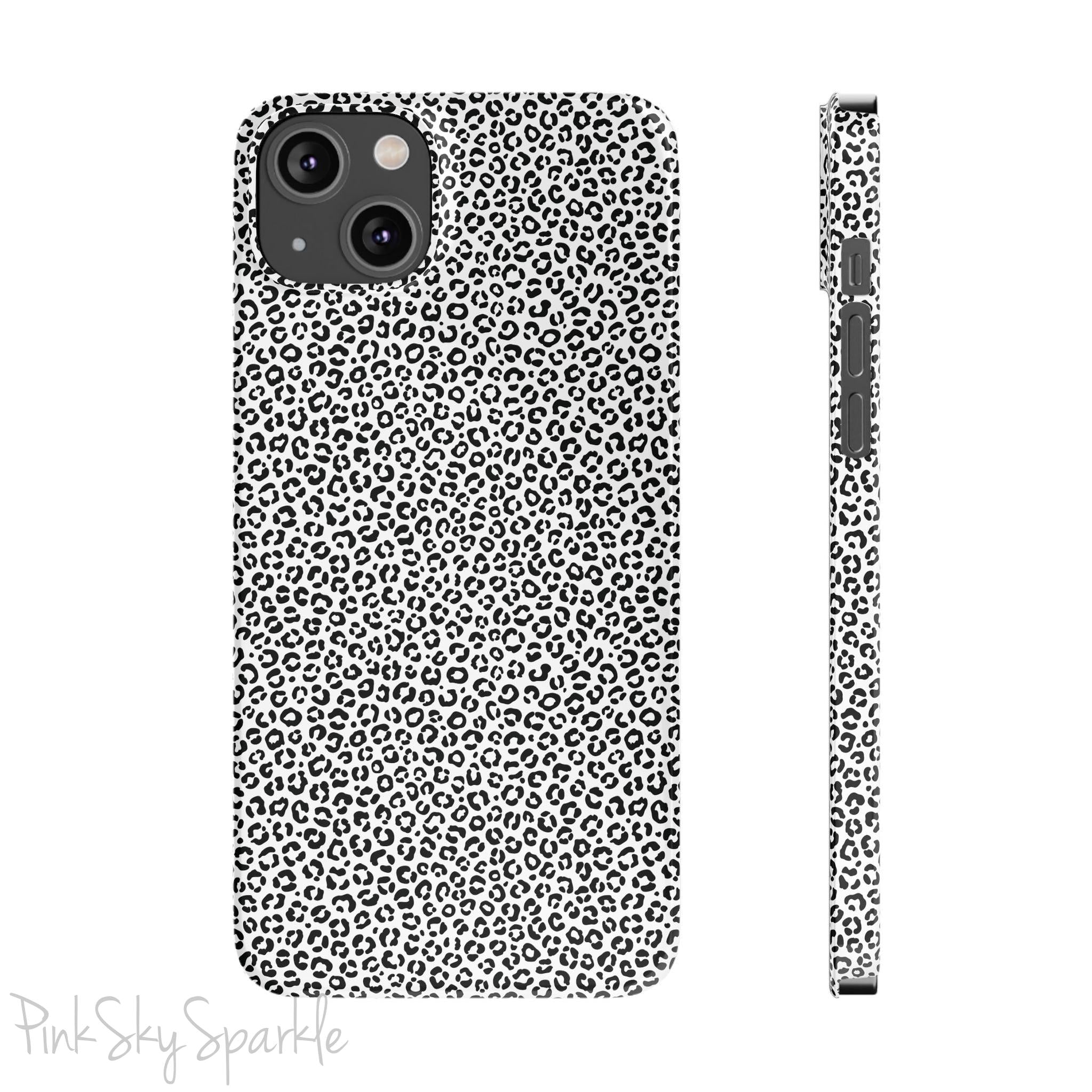 Noir Leopard Slim iPhone Case