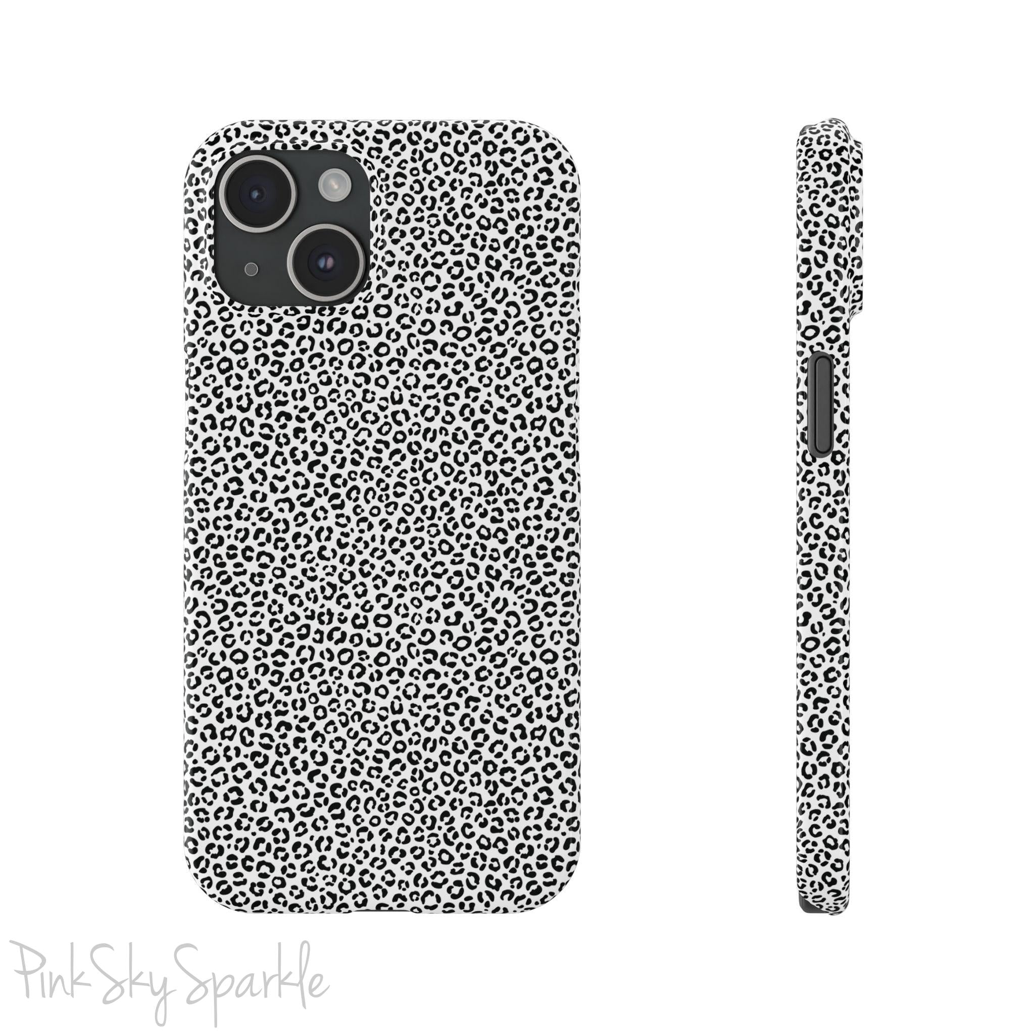Noir Leopard Slim iPhone Case