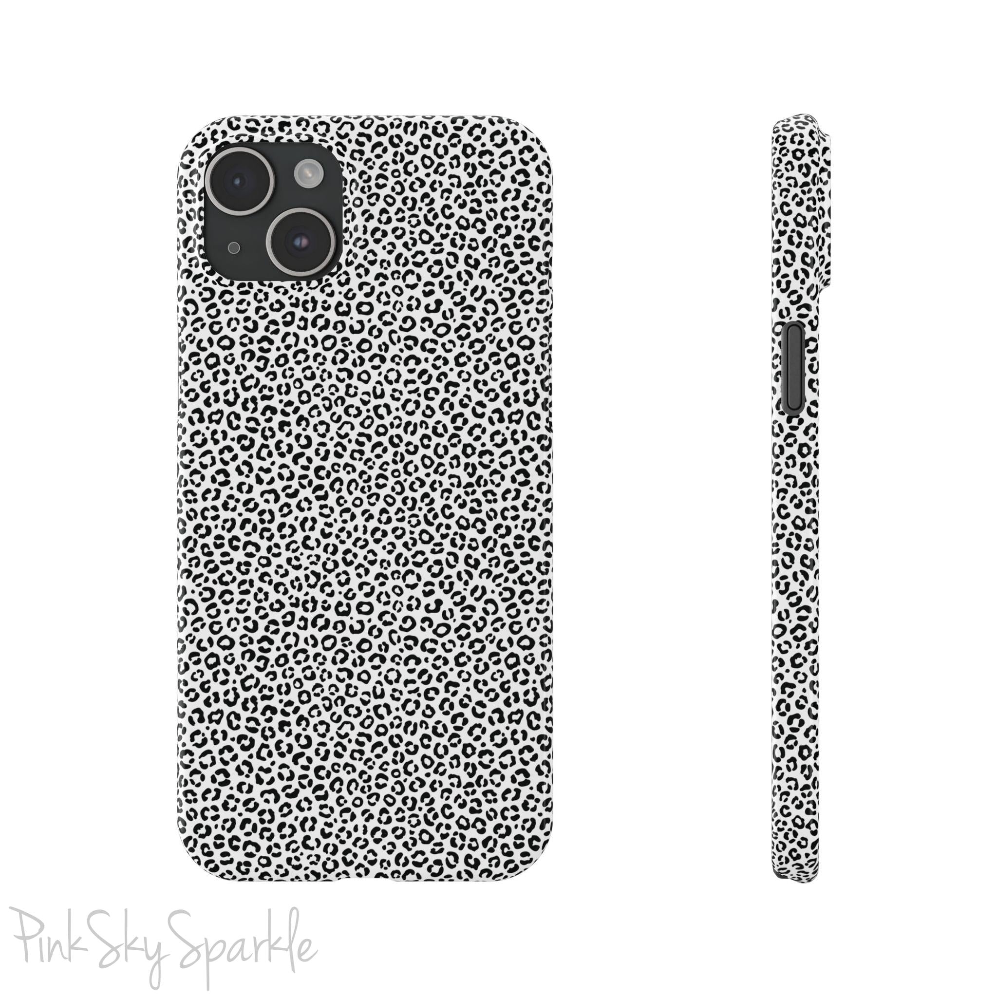 Noir Leopard Slim iPhone Case