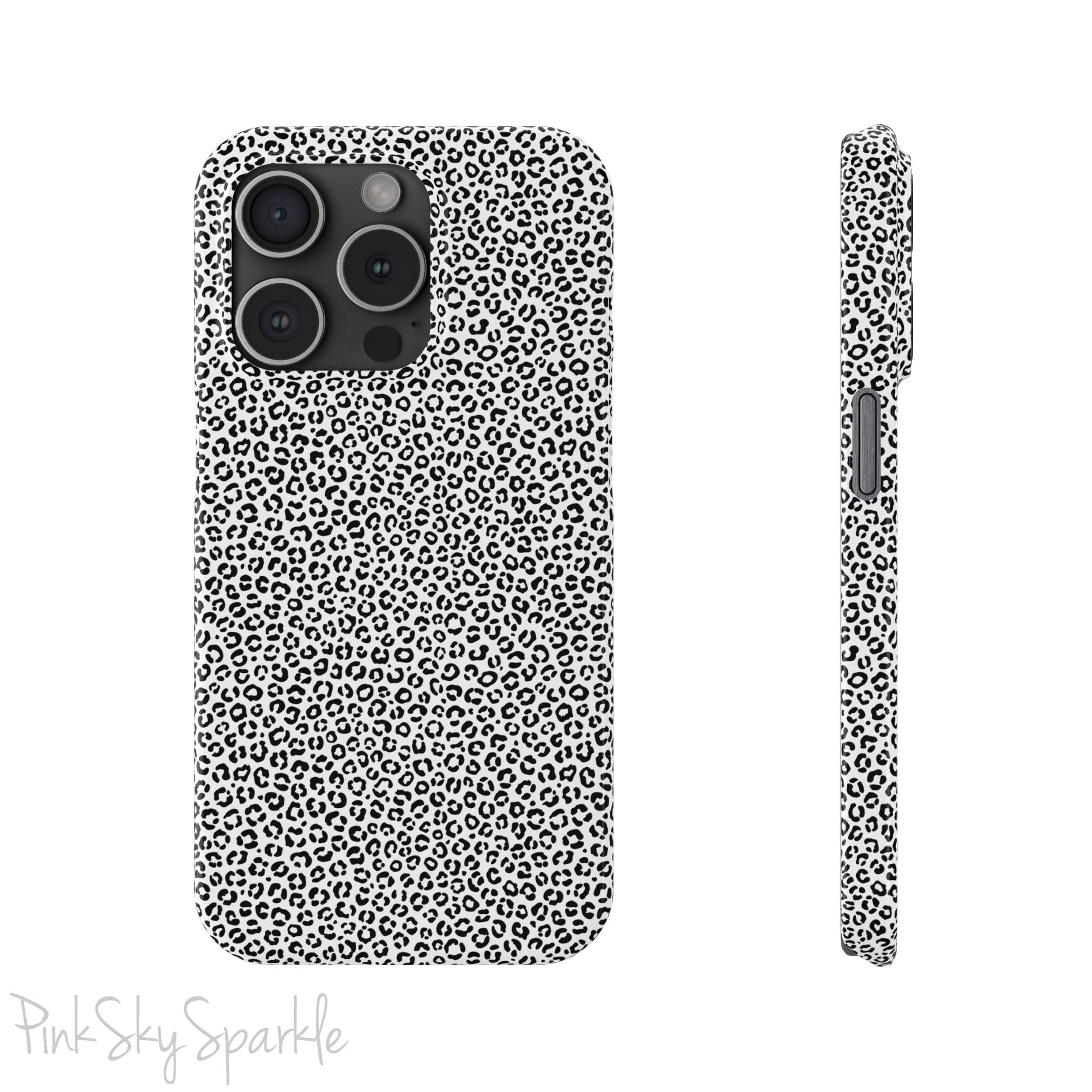 Noir Leopard Slim iPhone Case