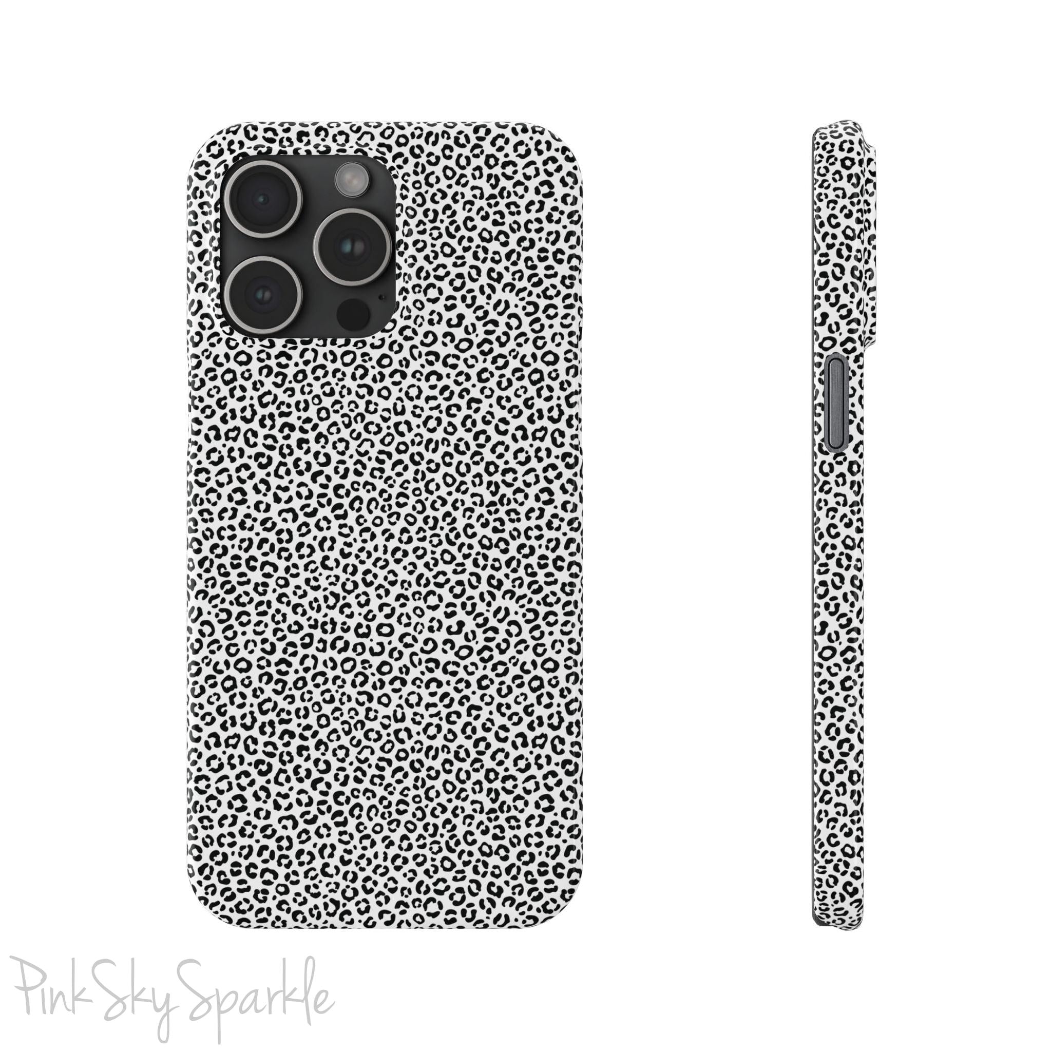 Noir Leopard Slim iPhone Case