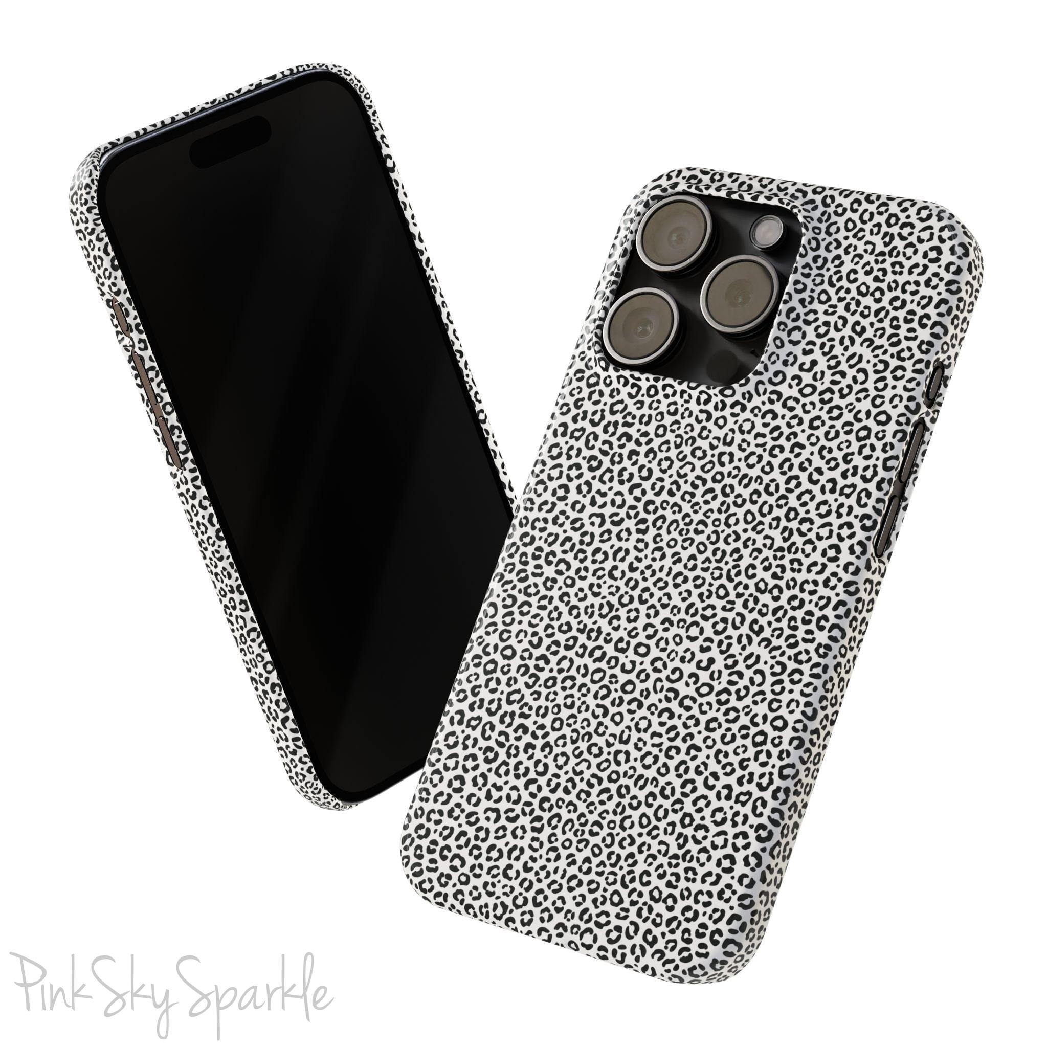 Noir Leopard Slim iPhone Case