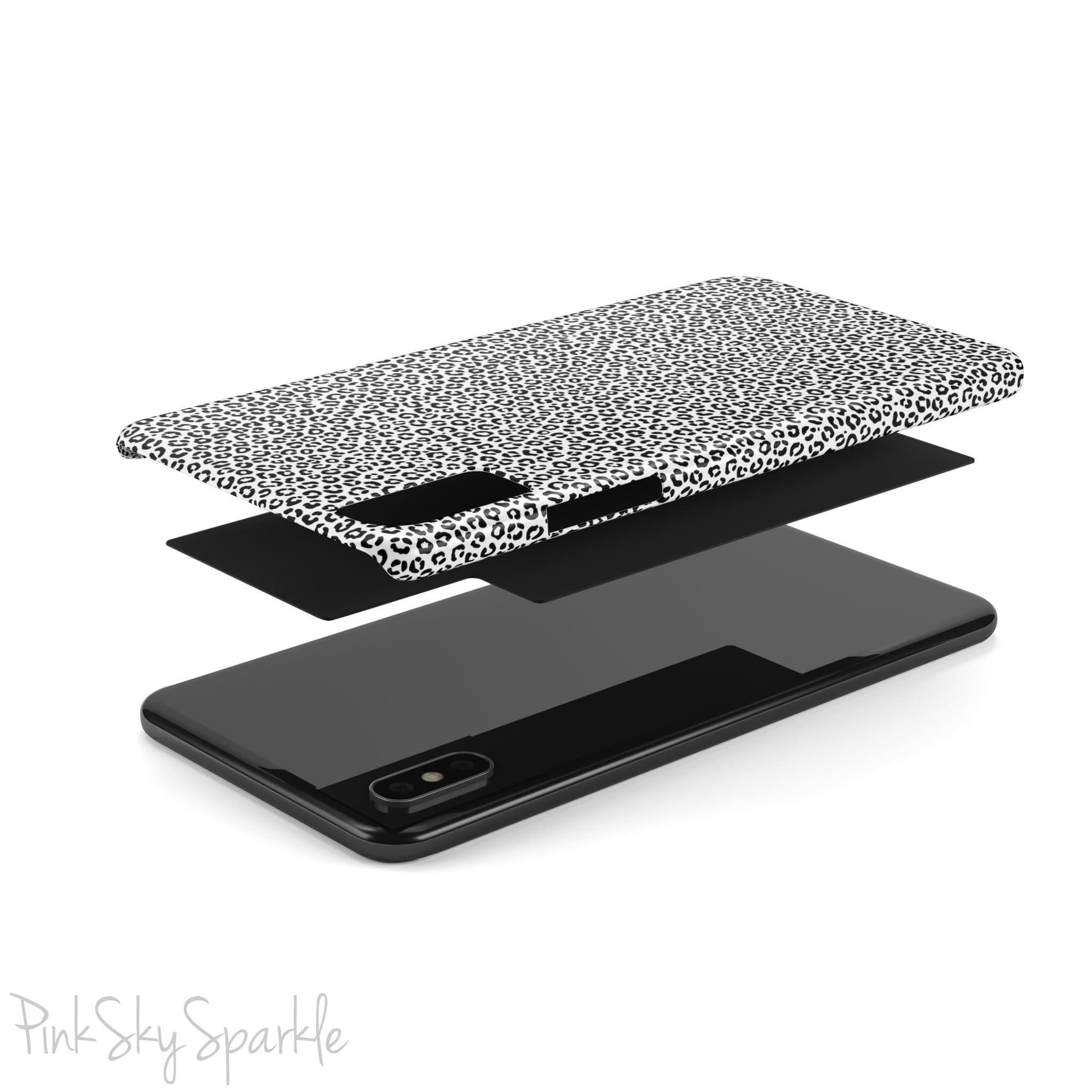 Noir Leopard Slim iPhone Case