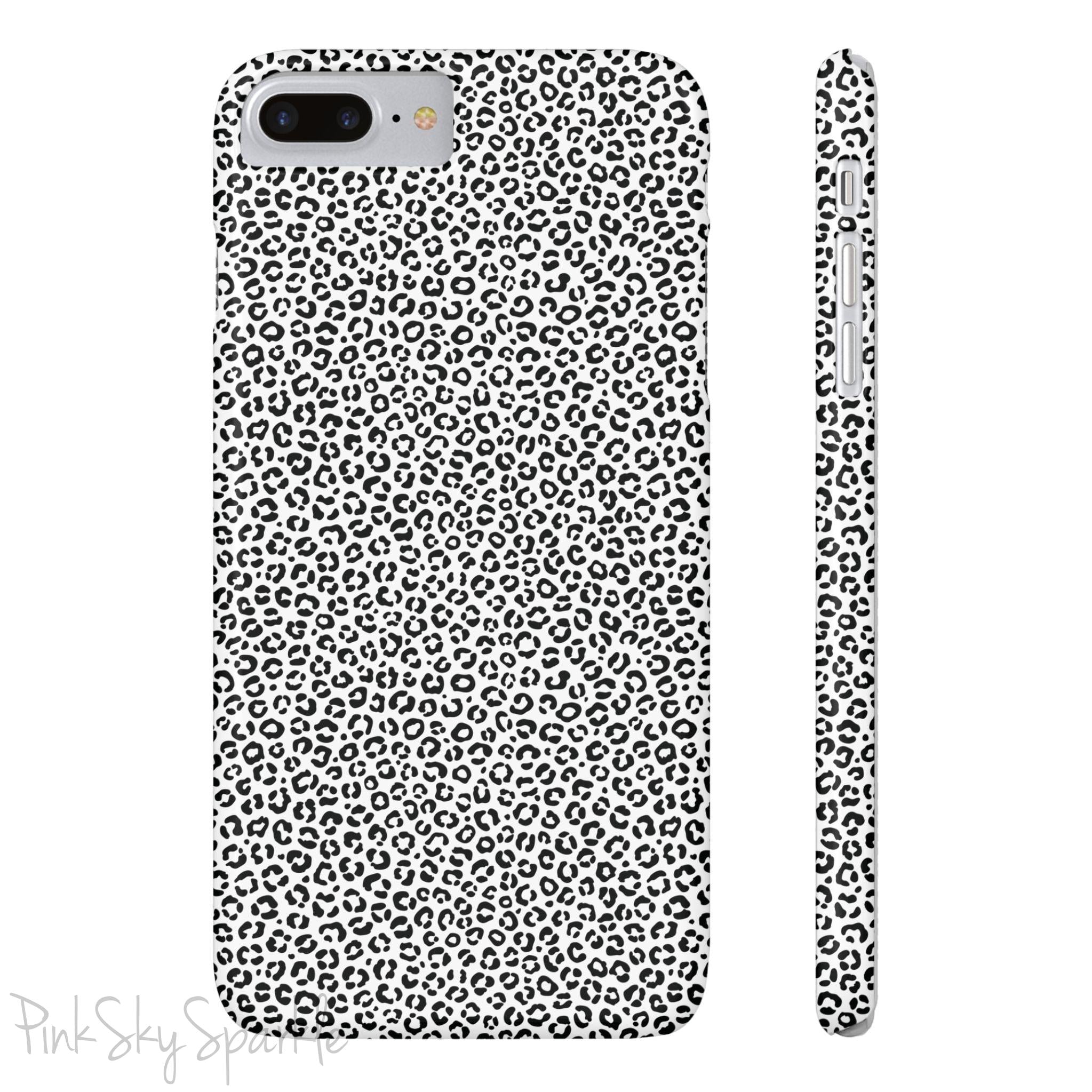 Noir Leopard Slim iPhone Case