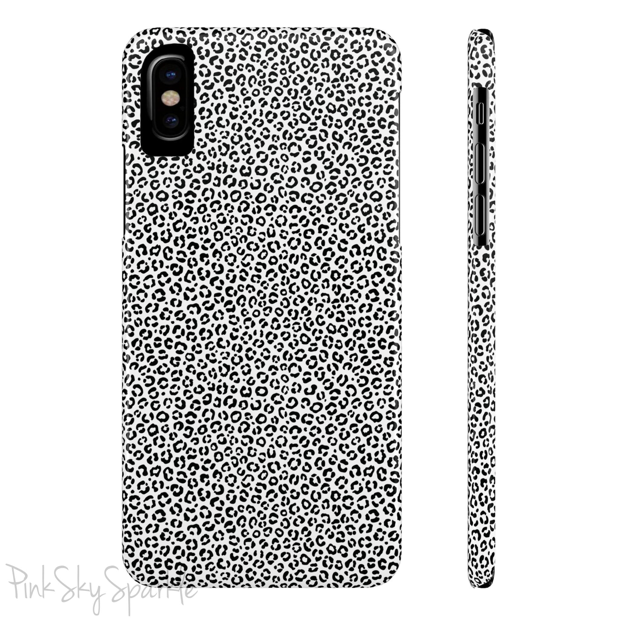 Noir Leopard Slim iPhone Case