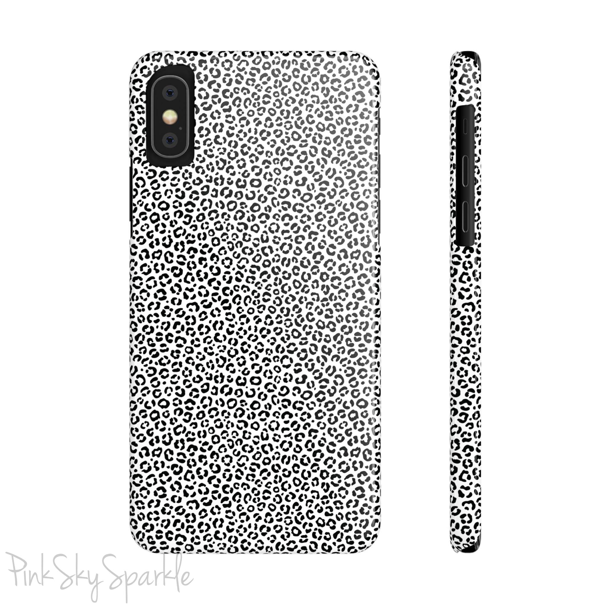 Noir Leopard Slim iPhone Case