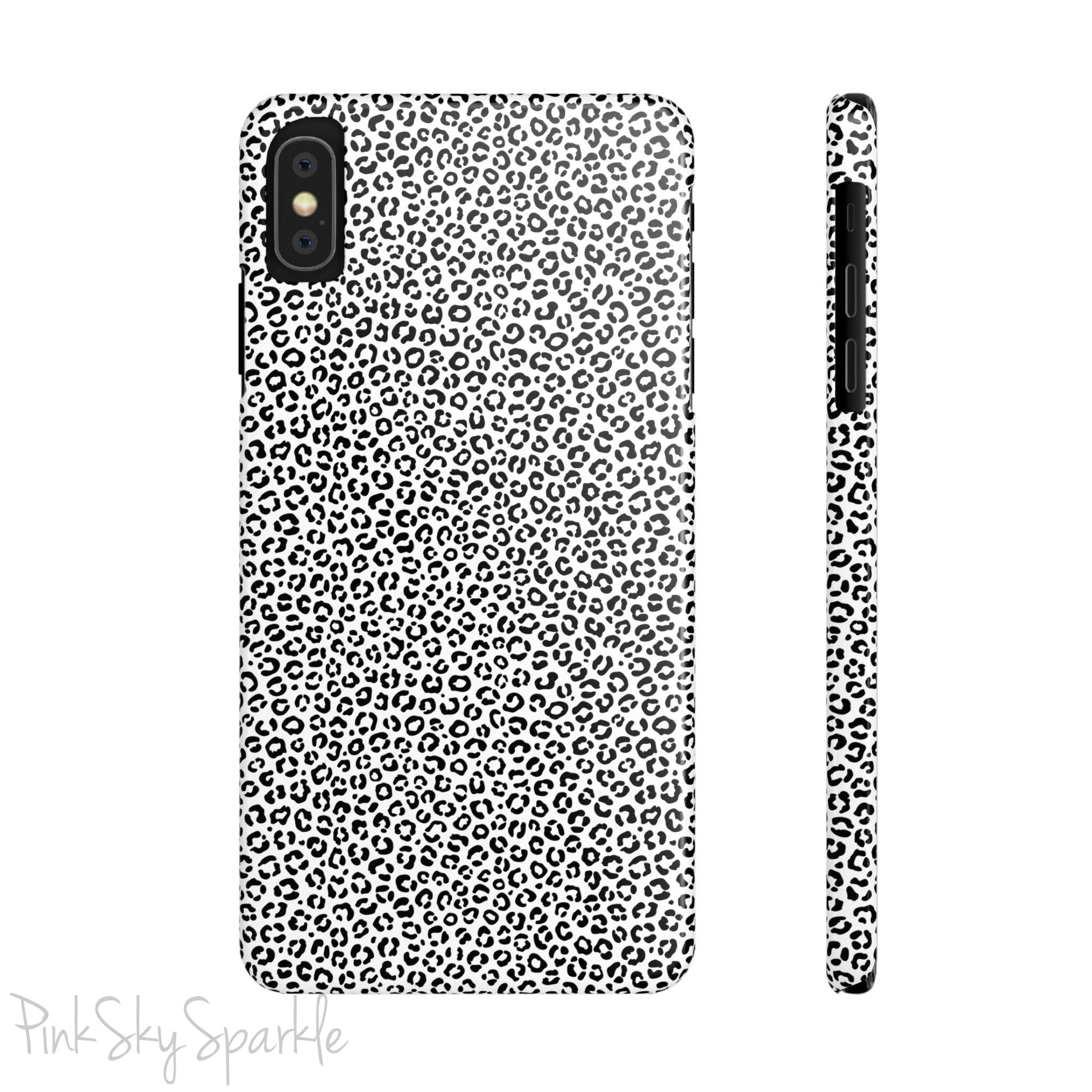 Noir Leopard Slim iPhone Case