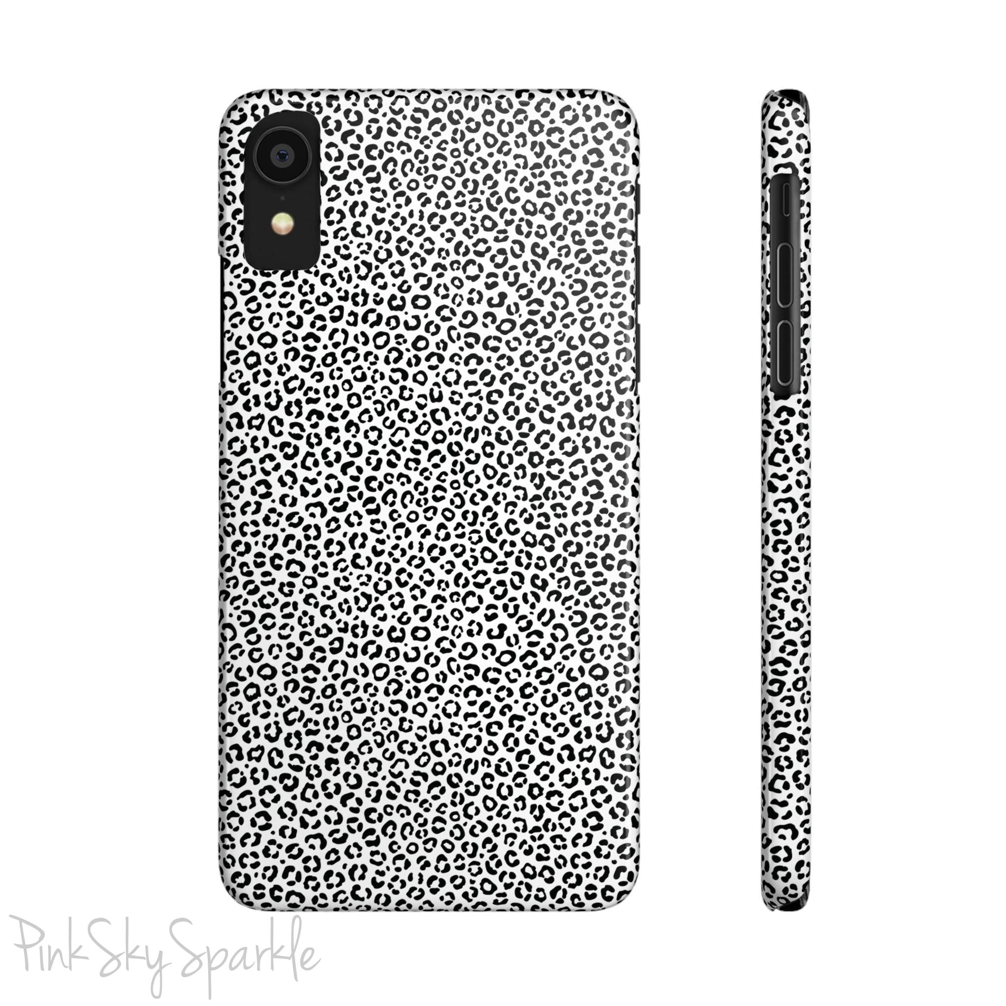 Noir Leopard Slim iPhone Case