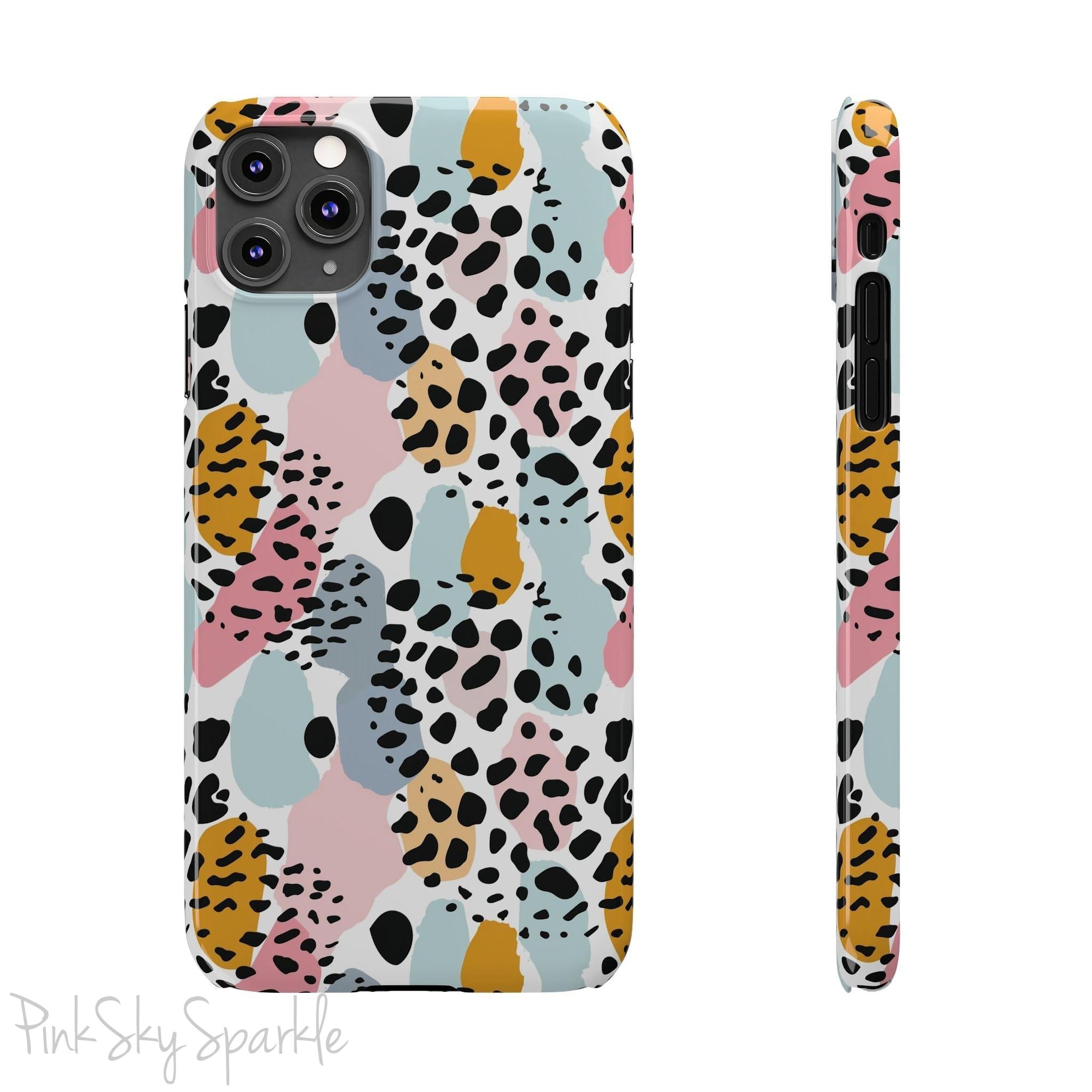 Pastel Leopard Print Slim iPhone Case