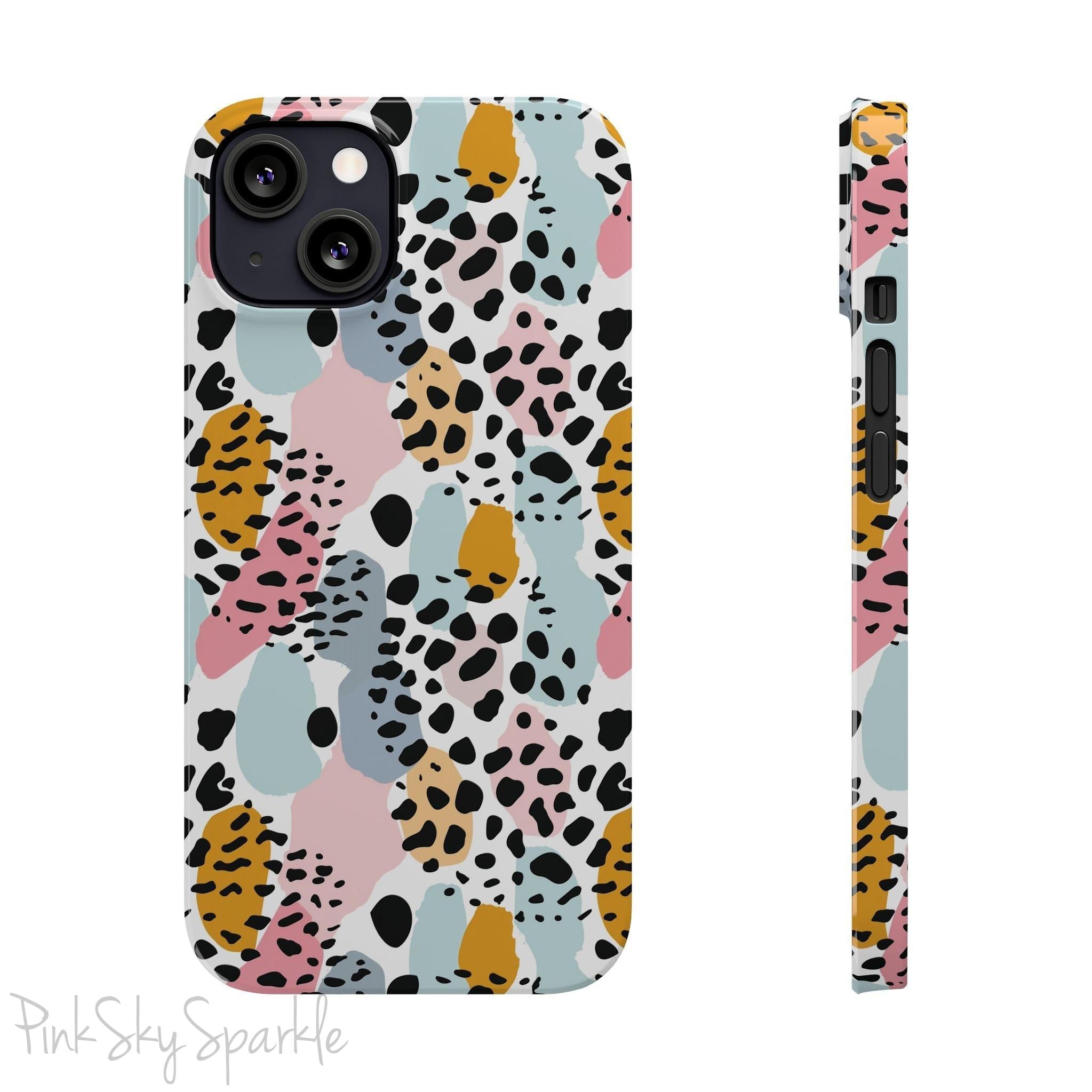 Pastel Leopard Print Slim iPhone Case