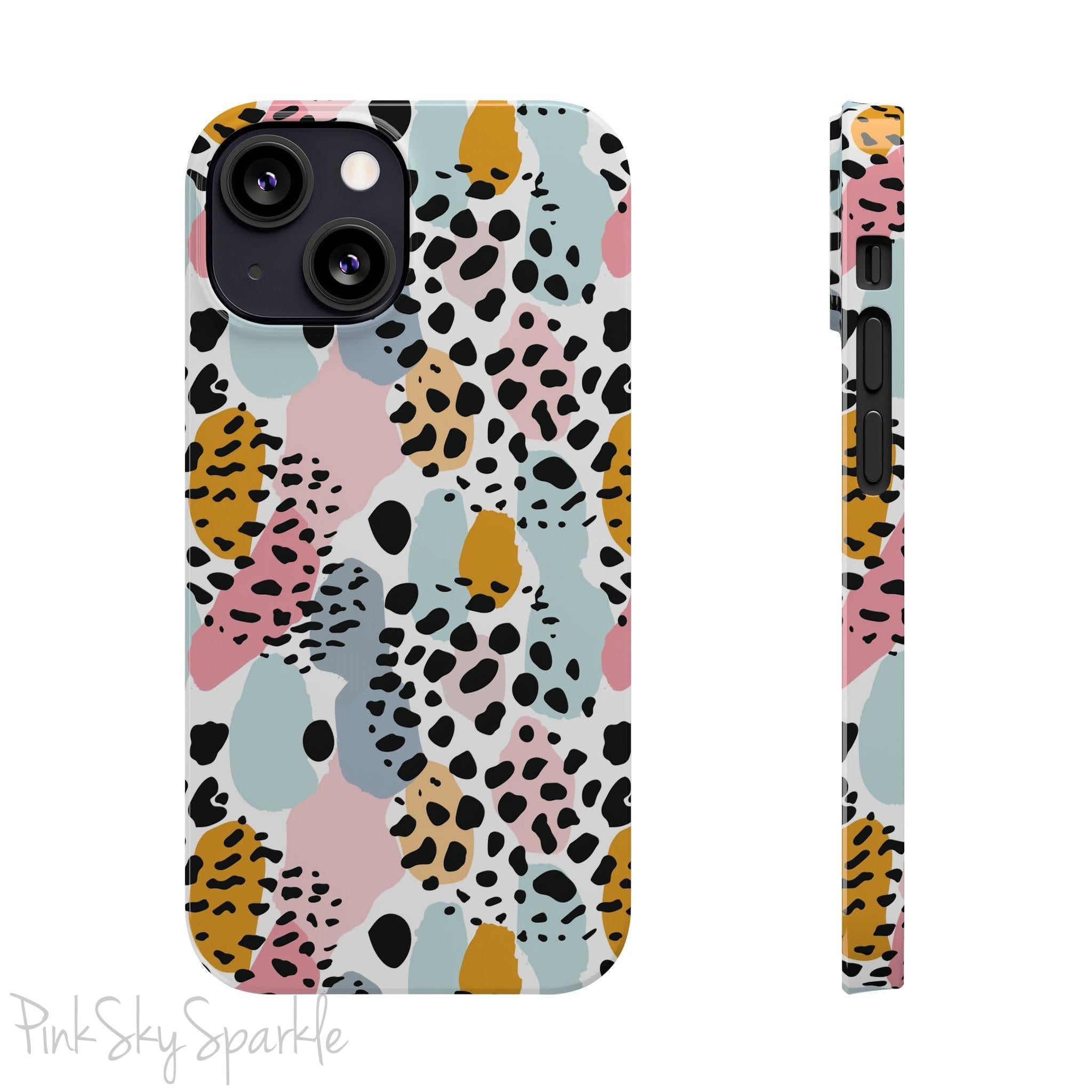 Pastel Leopard Print Slim iPhone Case